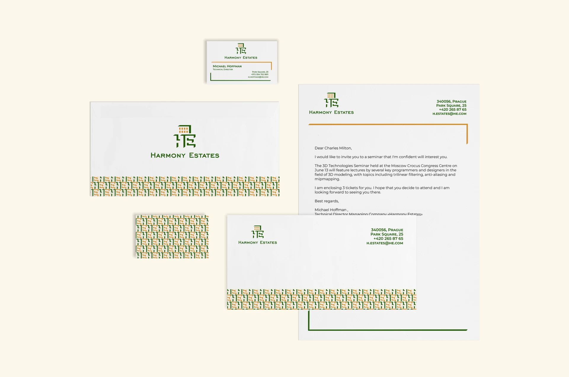 Harmony Estates (фирменный стиль для управляющей компании) — Изображение №3 — Брендинг, Графика на Dprofile
