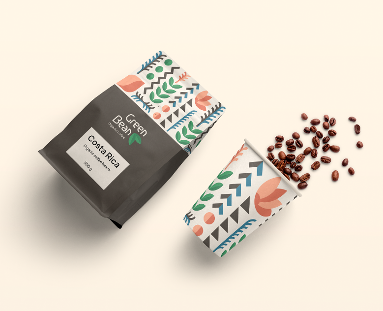 Green Bean (органический кофе) — Брендинг на Dprofile