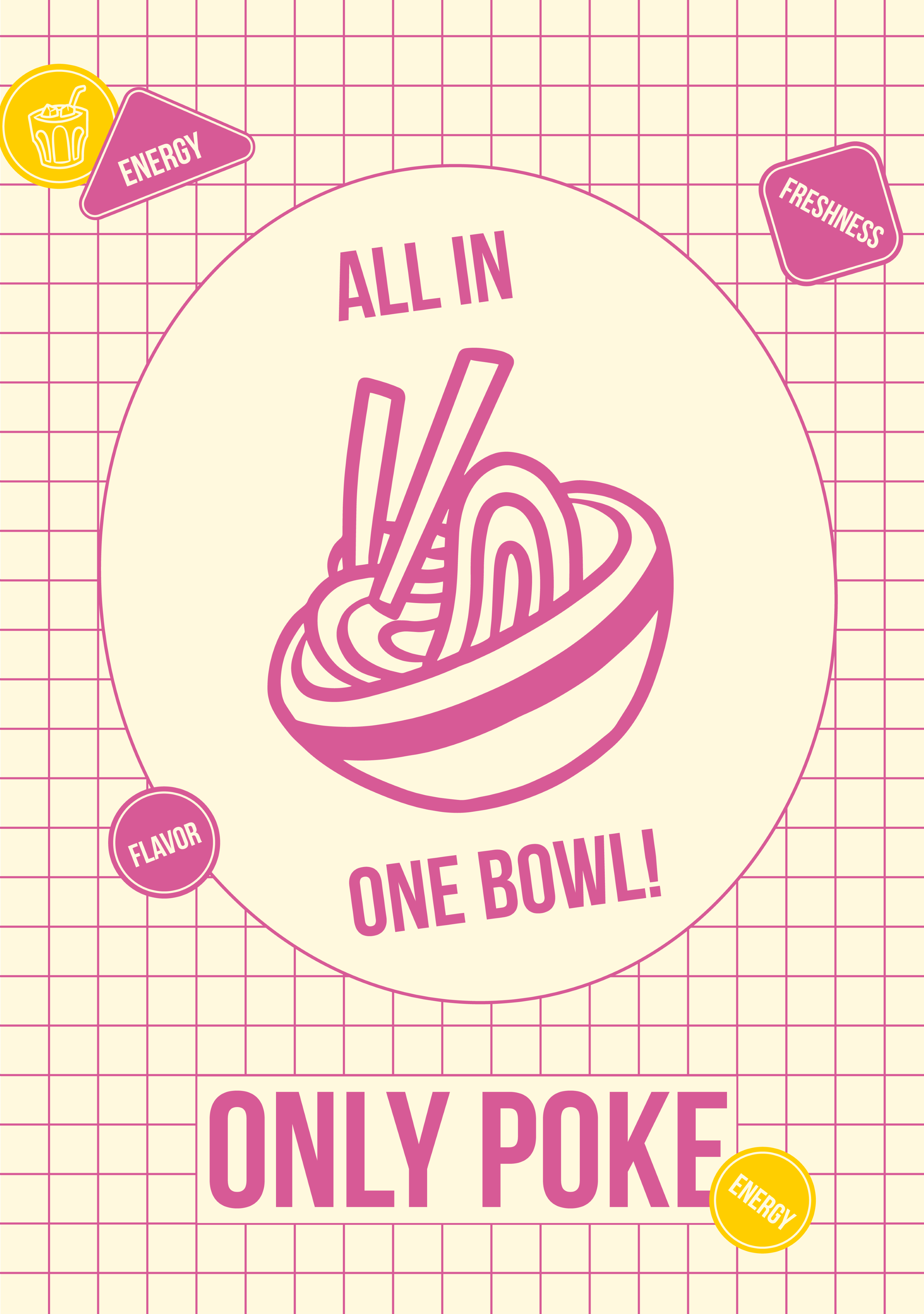 POKÉ – Poke Bowl Restaurant | Brand Identity — Изображение №7 — Брендинг, Графика на Dprofile