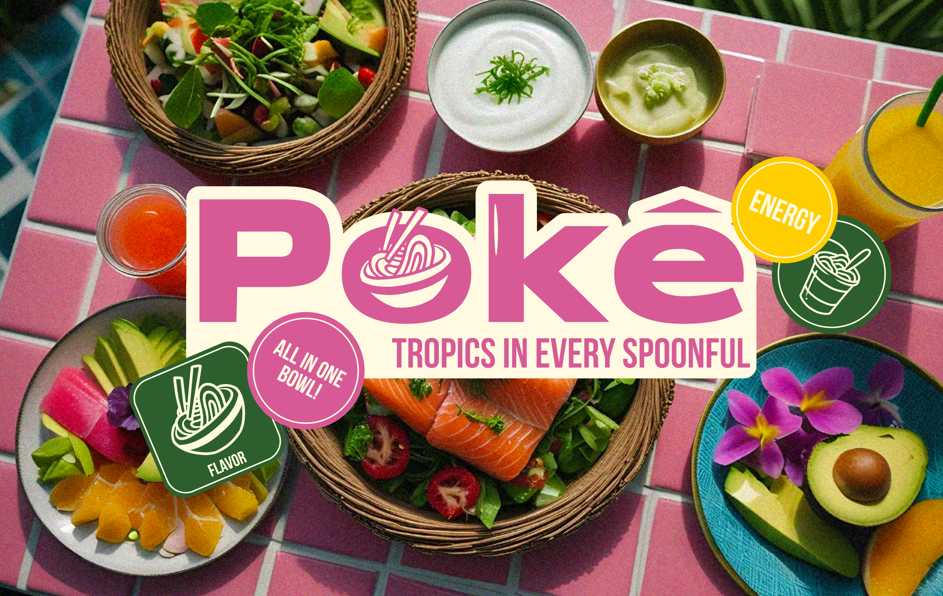 POKÉ – Poke Bowl Restaurant | Brand Identity — Изображение №1 — Брендинг, Графика на Dprofile