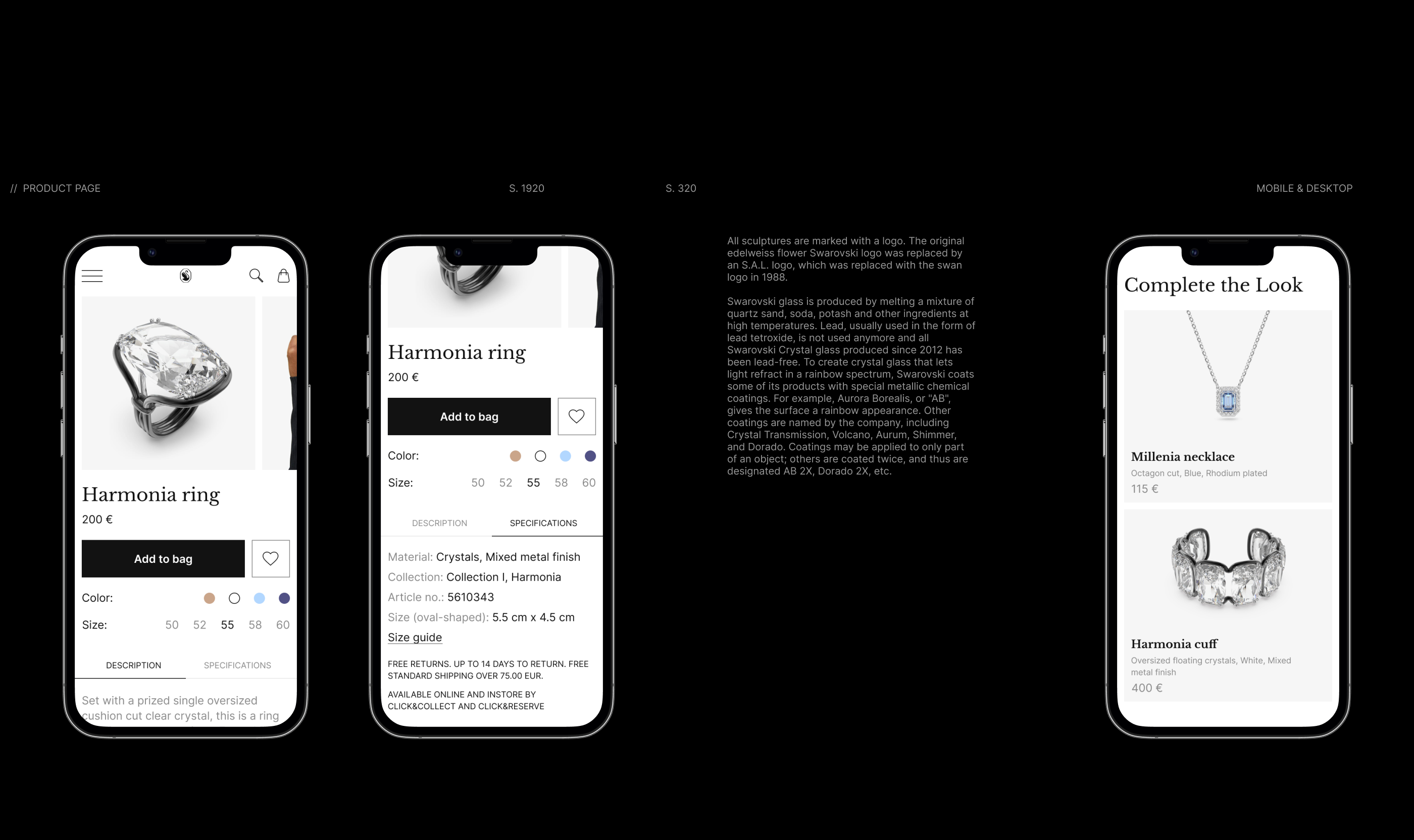 Swarovski — UI UX Design Concept — Изображение №4 — Интерфейсы на Dprofile