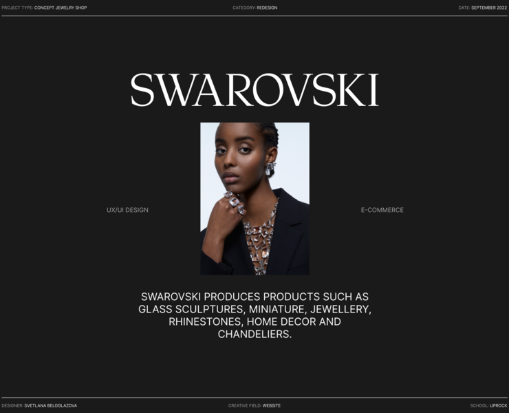 Swarovski — UI UX Design Concept — Интерфейсы на Dprofile