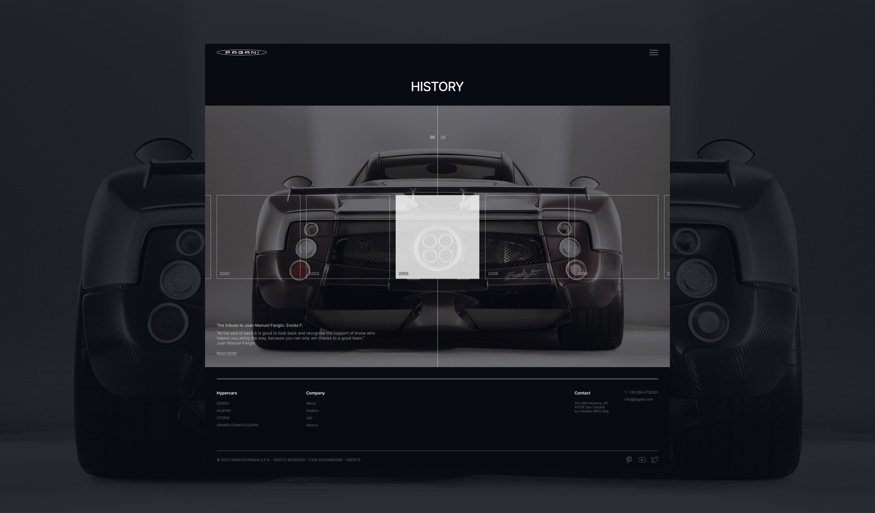 Pagani — UI UX Design Concept — Изображение №5 — Интерфейсы на Dprofile