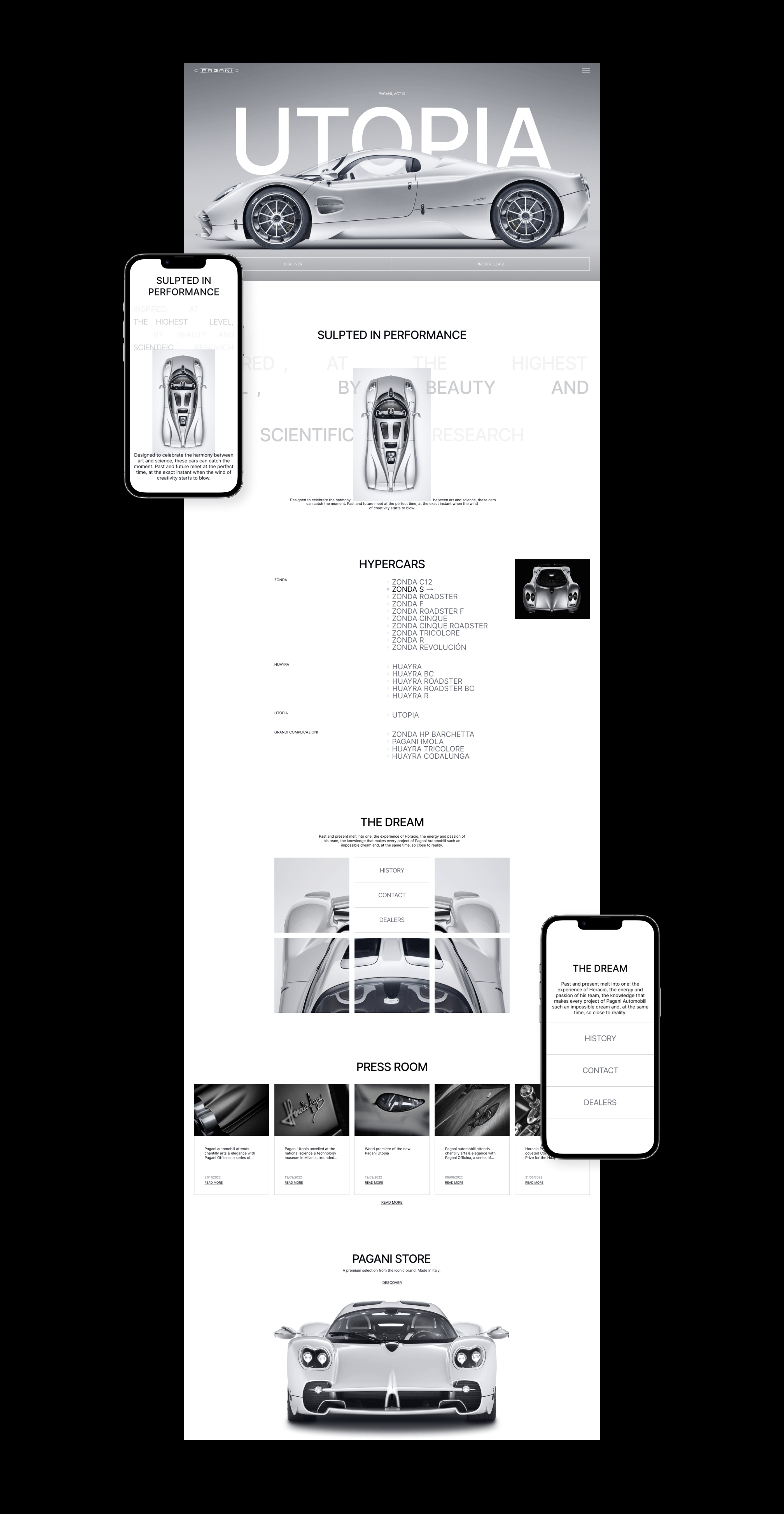 Pagani — UI UX Design Concept — Изображение №1 — Интерфейсы на Dprofile