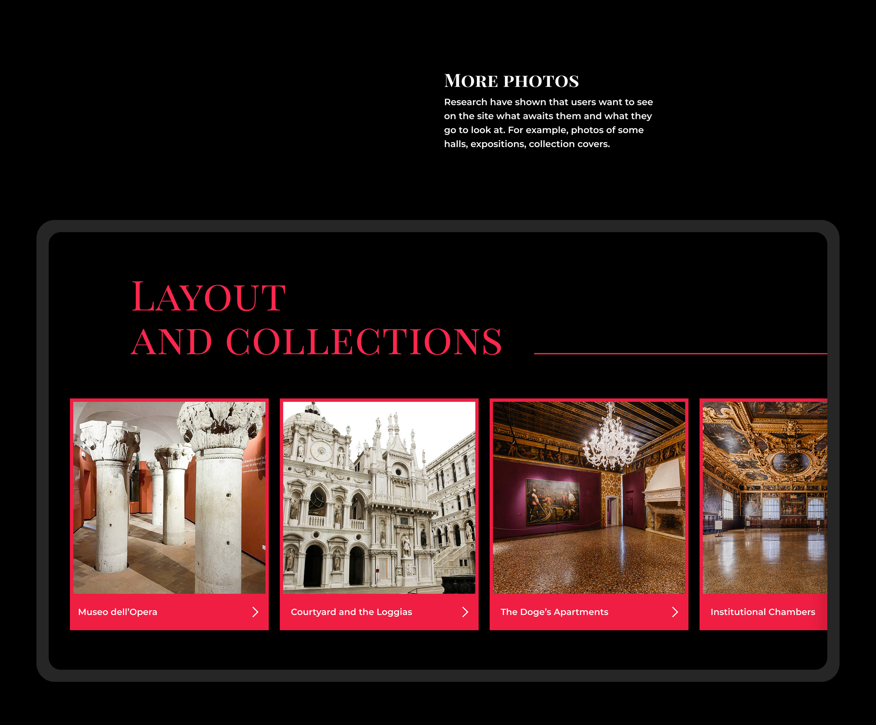 Редизайн сайта музея Palazzo Ducale. UX/UI Design — Изображение №3 — Интерфейсы, Брендинг на Dprofile