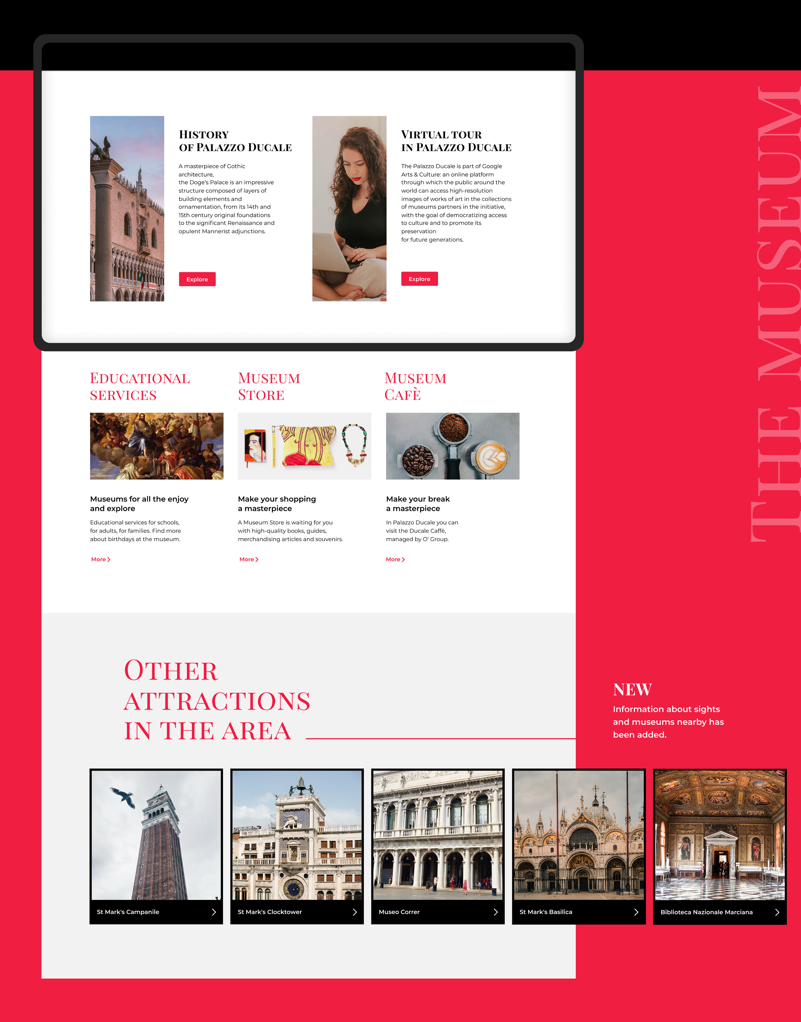 Редизайн сайта музея Palazzo Ducale. UX/UI Design — Изображение №4 — Интерфейсы, Брендинг на Dprofile