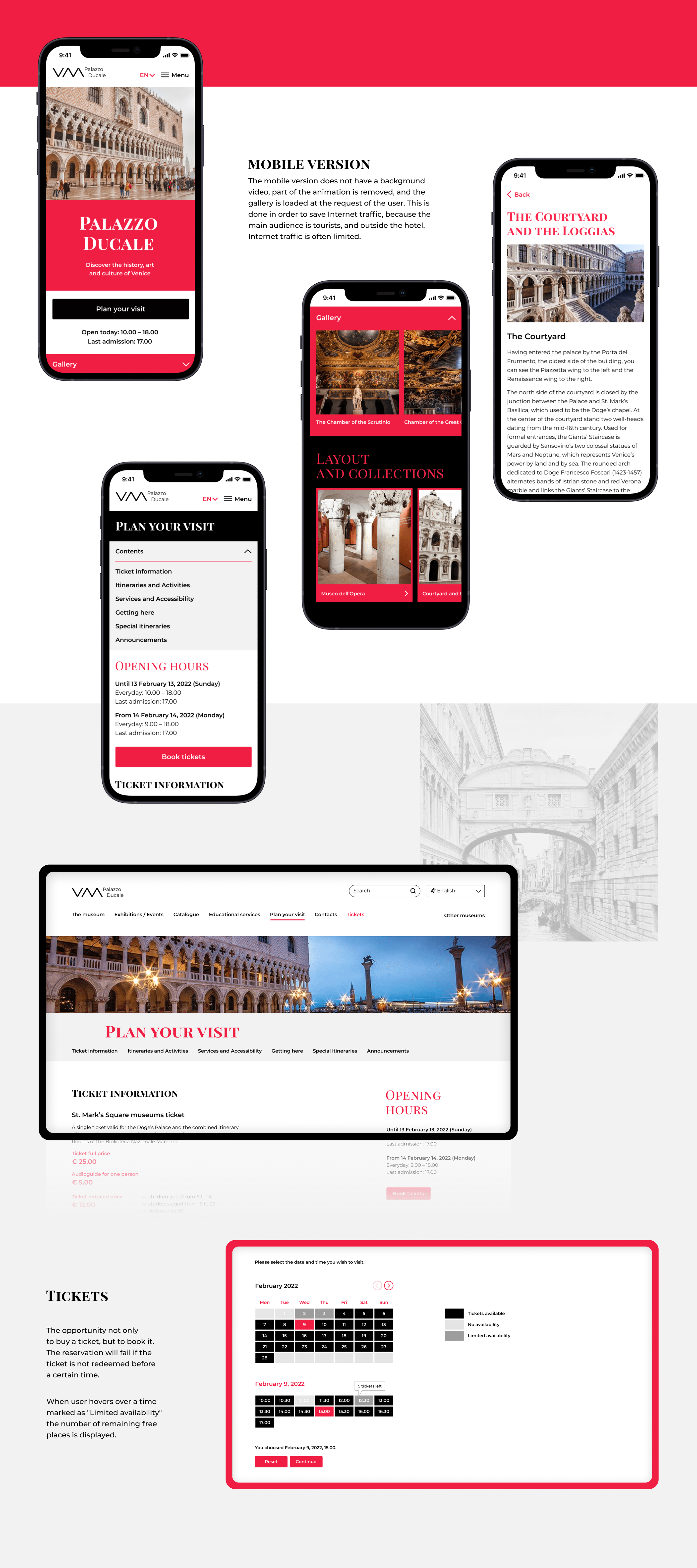 Редизайн сайта музея Palazzo Ducale. UX/UI Design — Изображение №5 — Интерфейсы, Брендинг на Dprofile