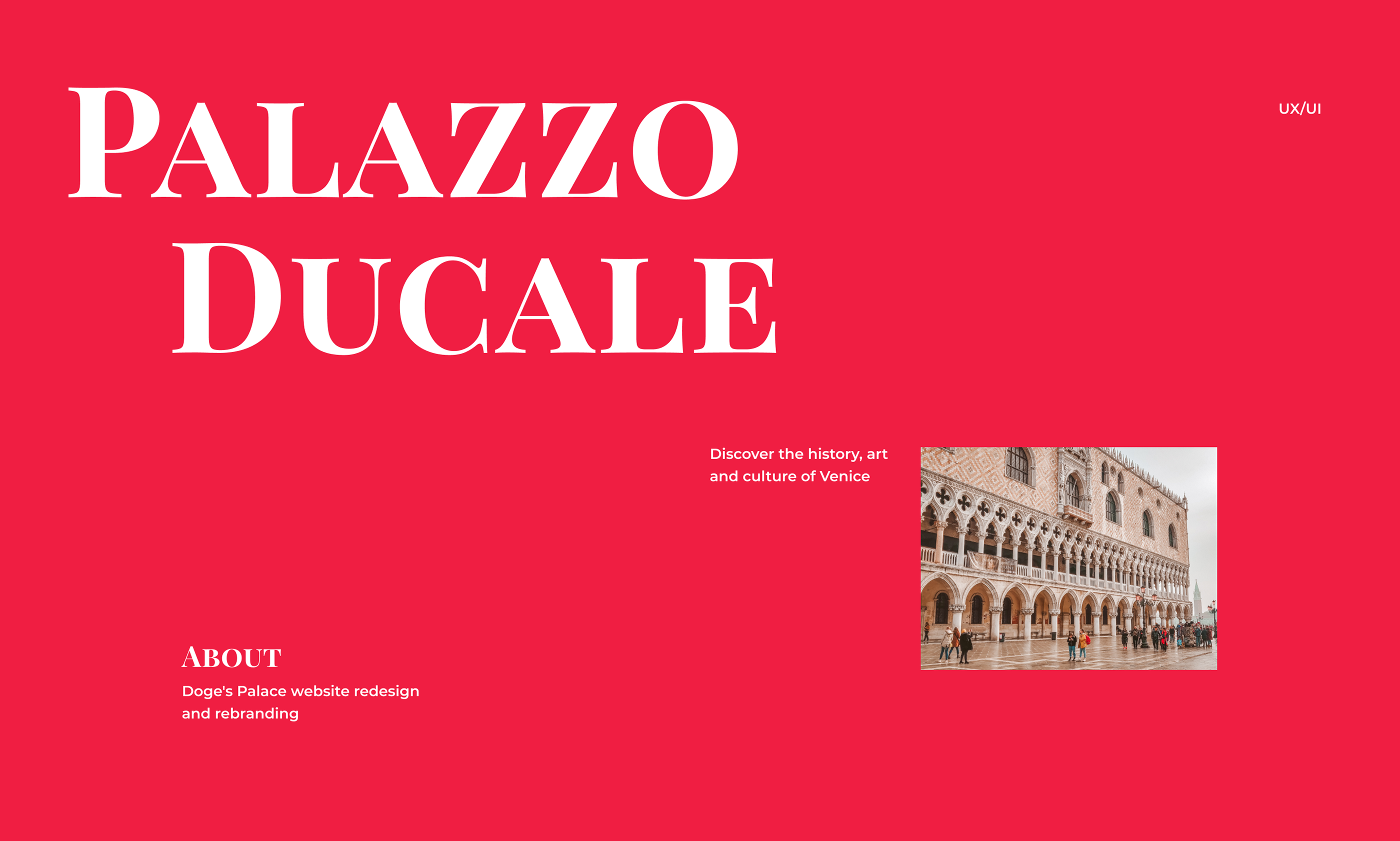 Редизайн сайта музея Palazzo Ducale. UX/UI Design — Изображение №1 — Интерфейсы, Брендинг на Dprofile