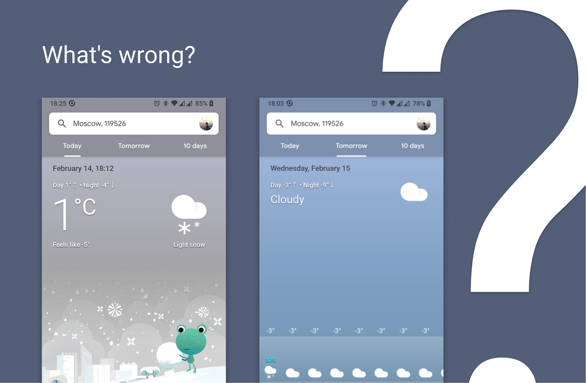 Weather app style Material Design 3 — Изображение №2 — Интерфейсы на Dprofile