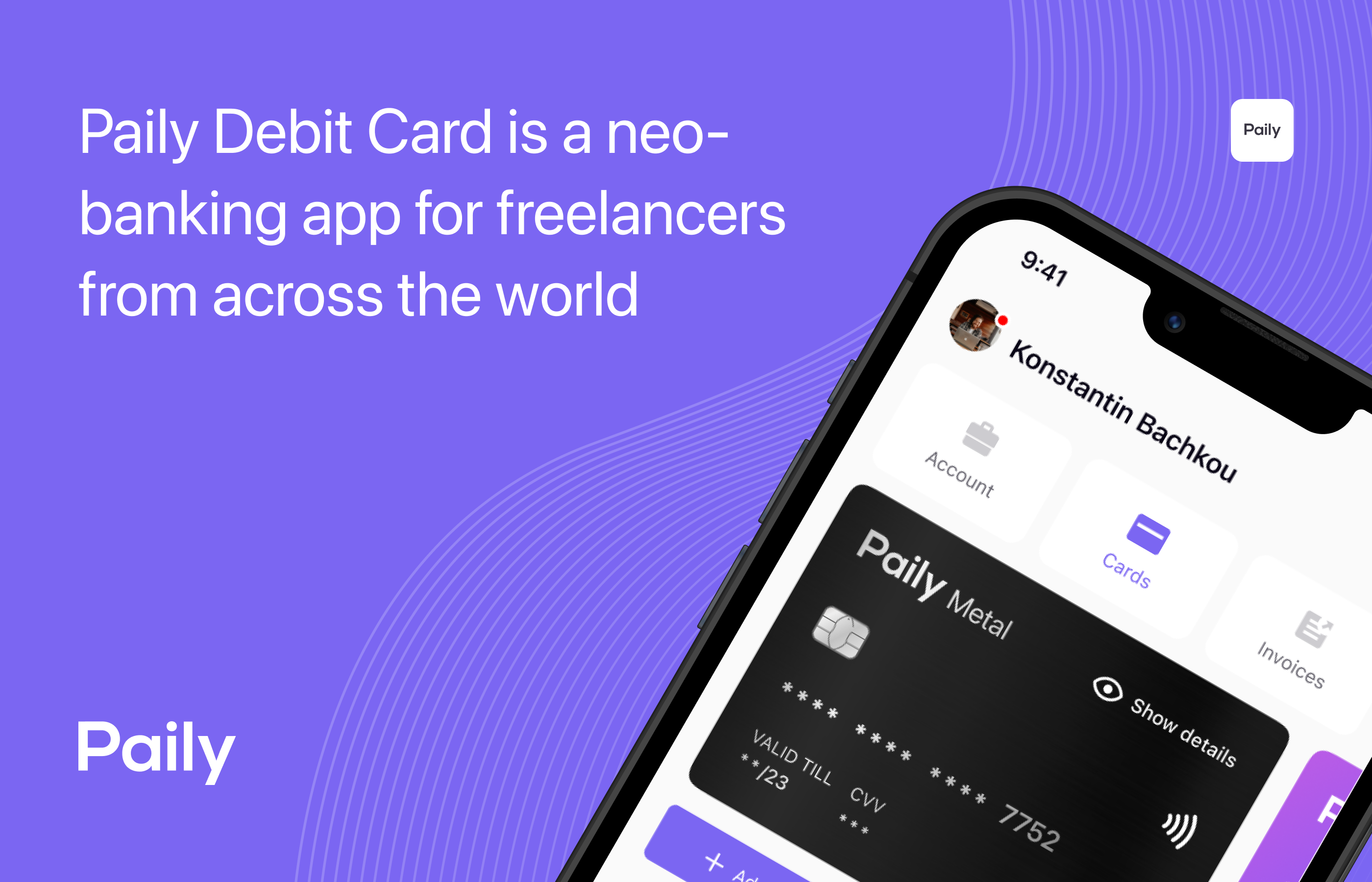 Paily Debit Card — Изображение №1 — Интерфейсы, Анимация на Dprofile