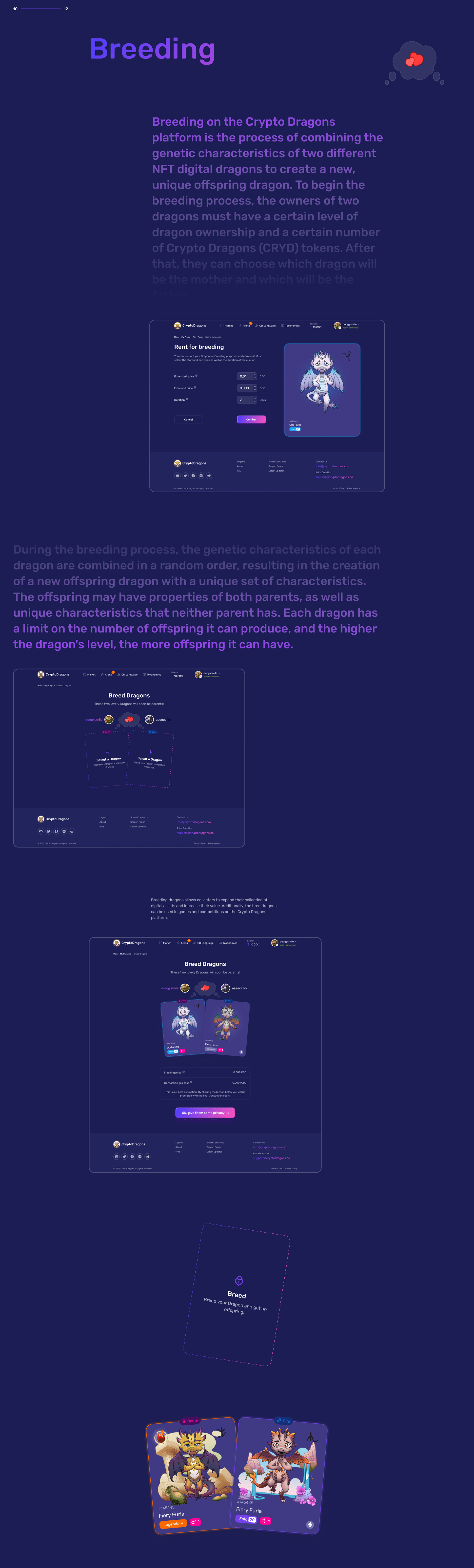 Cryptodragons NFT project — Изображение №15 — Интерфейсы на Dprofile