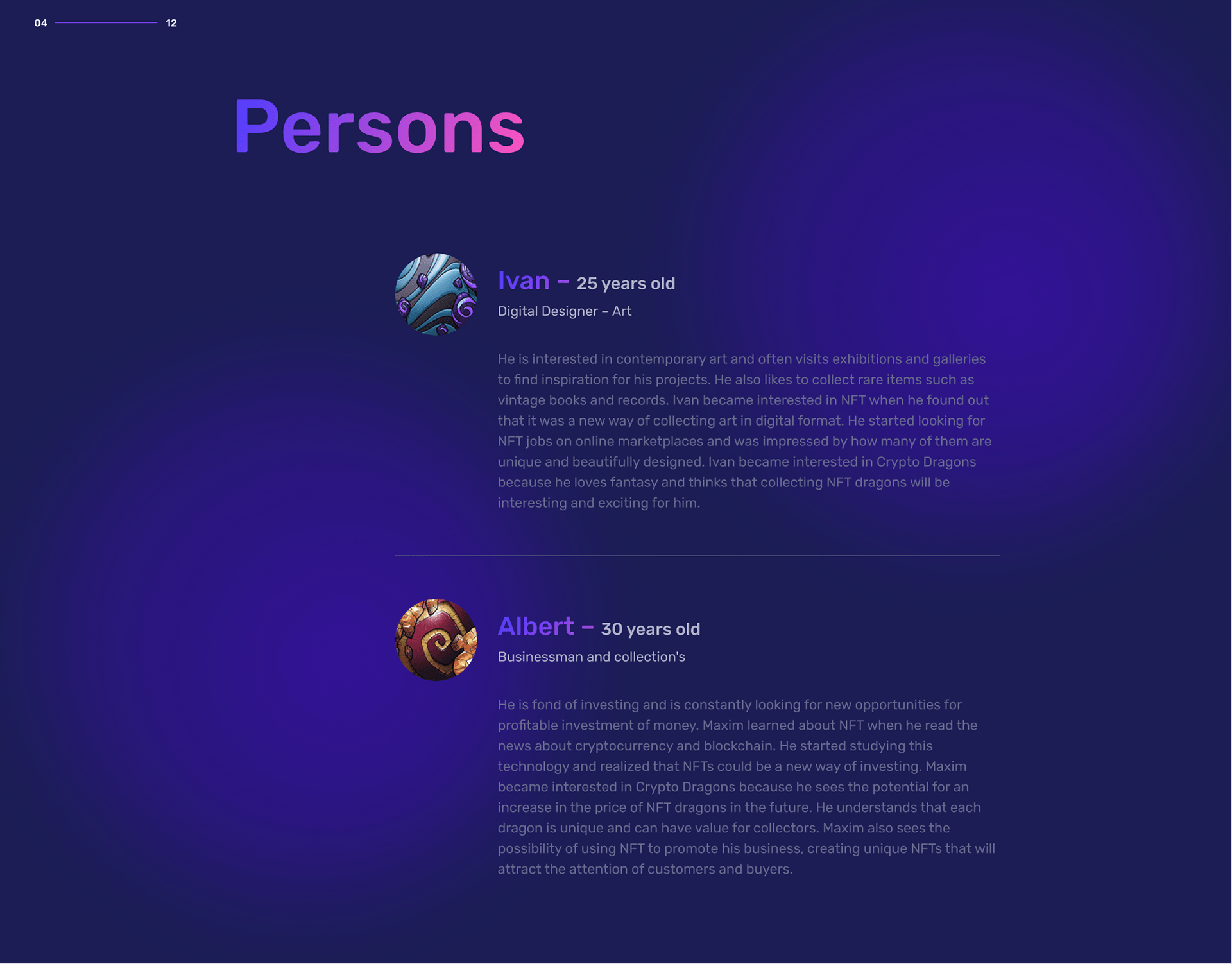 Cryptodragons NFT project — Изображение №5 — Интерфейсы на Dprofile
