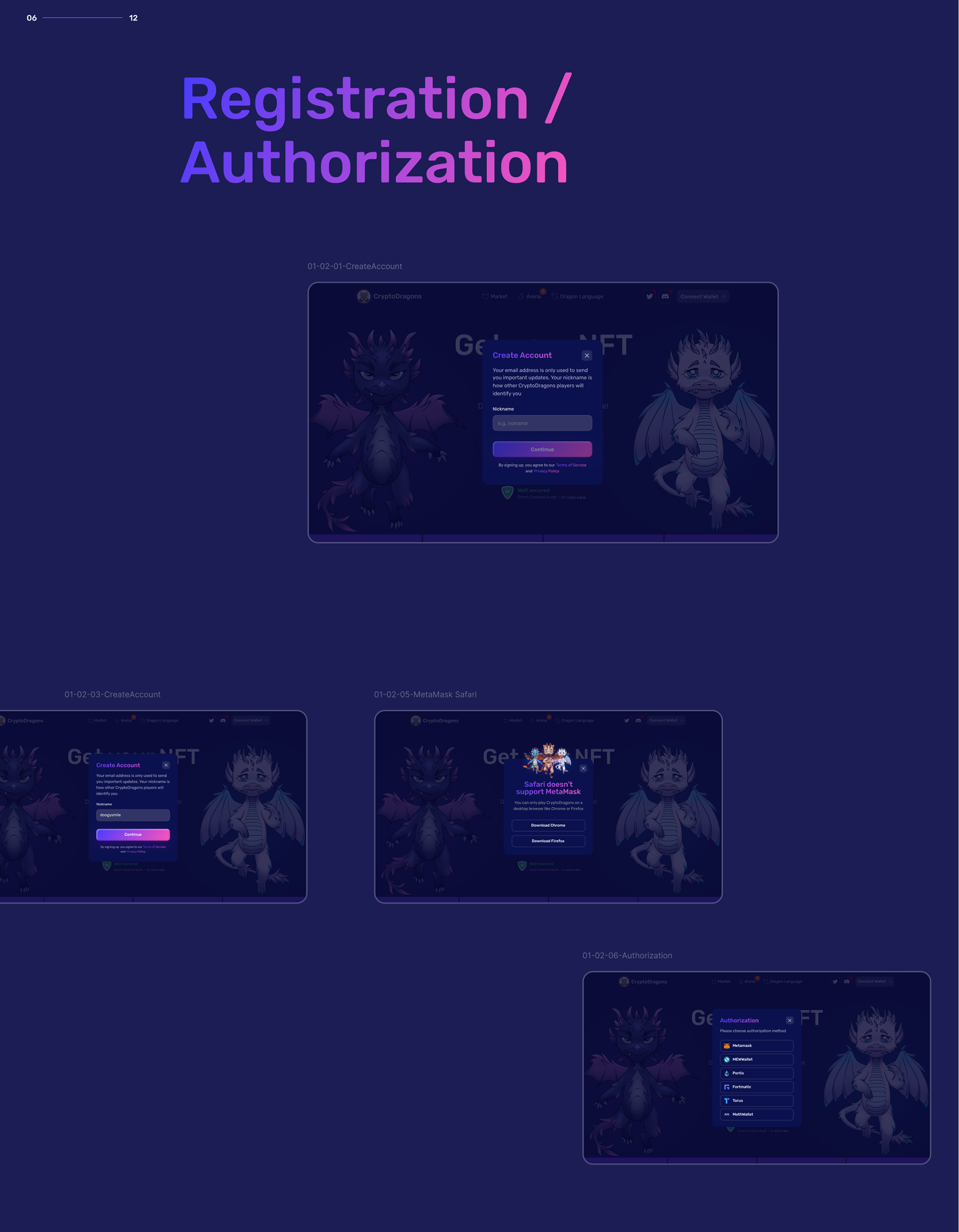 Cryptodragons NFT project — Изображение №7 — Интерфейсы на Dprofile
