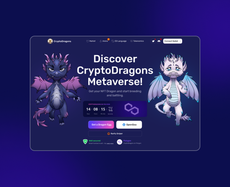 Cryptodragons NFT project — Интерфейсы на Dprofile