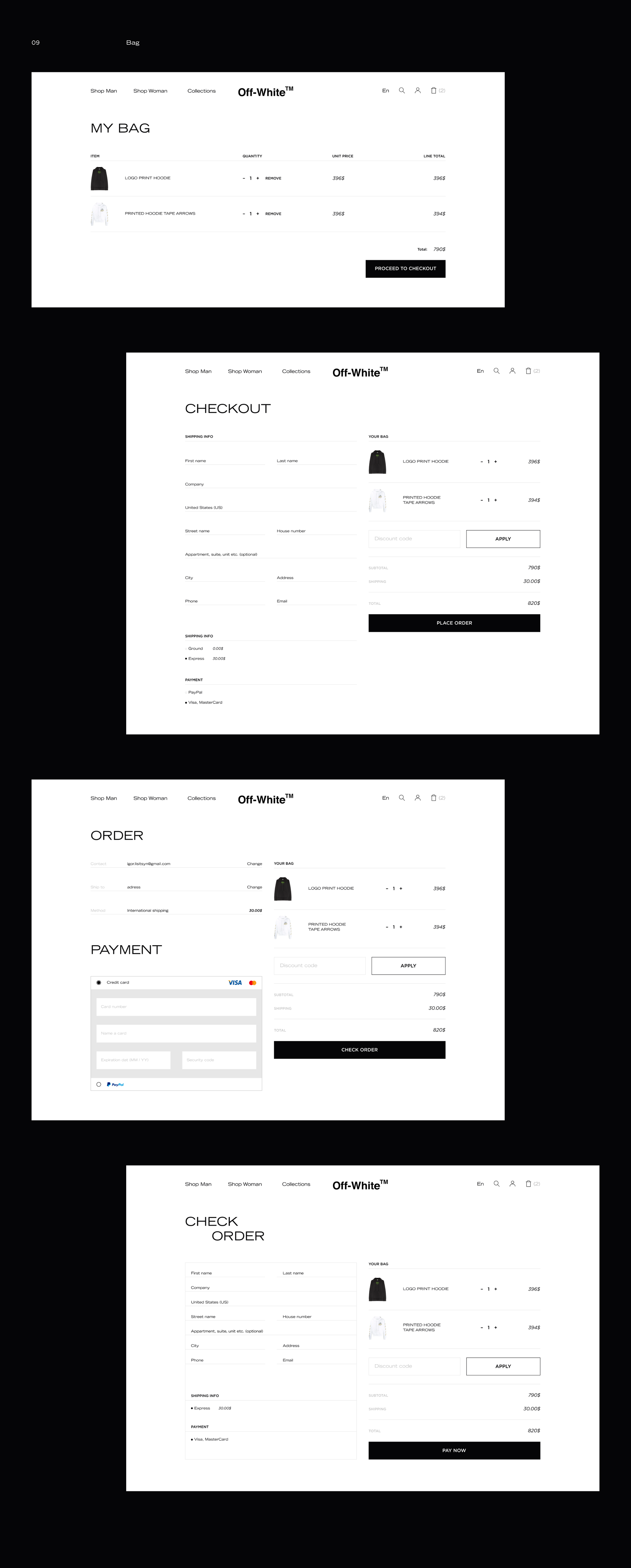 OFF WHITE™ — Website Redesign — Изображение №16 — Интерфейсы на Dprofile