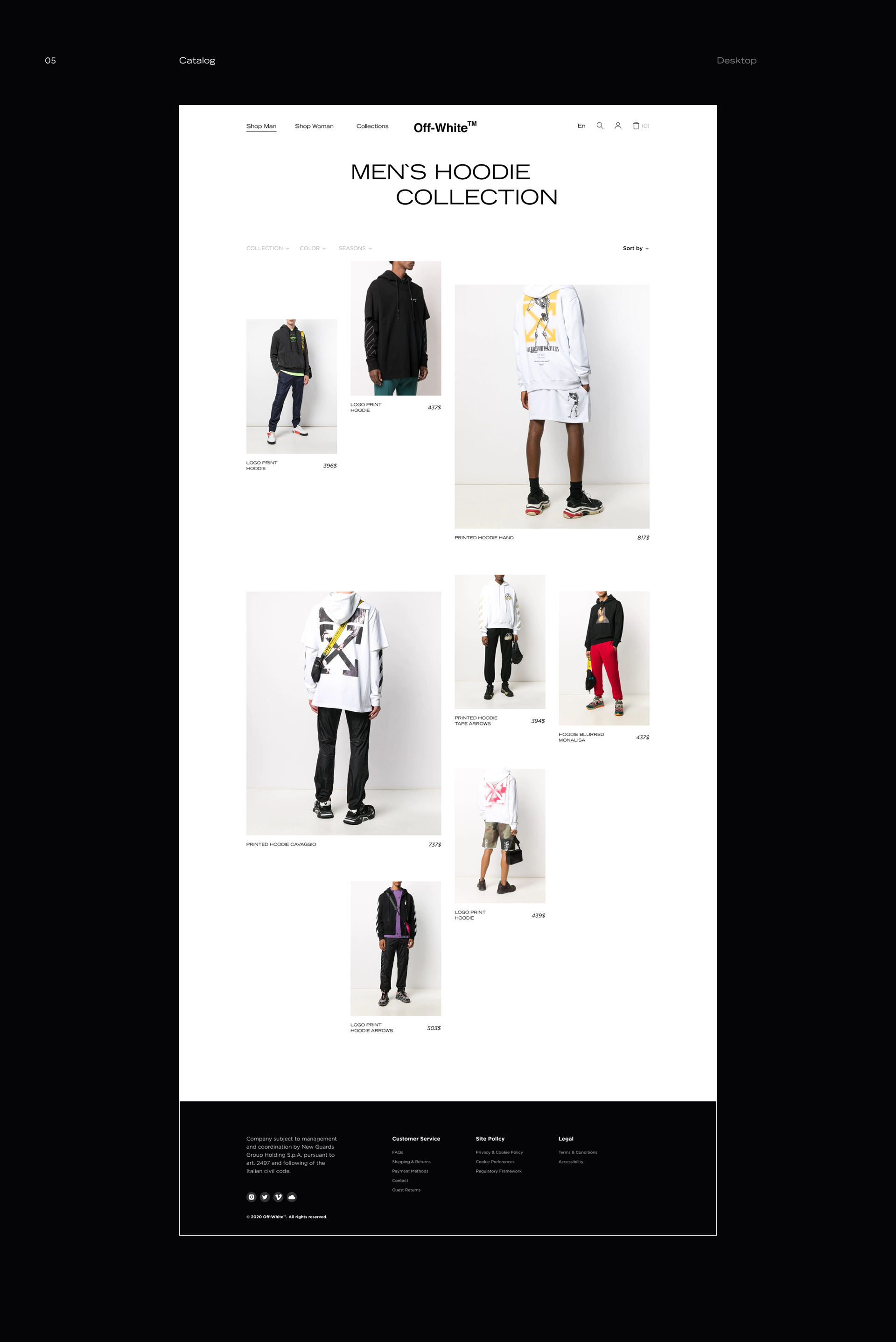 OFF WHITE™ — Website Redesign — Изображение №10 — Интерфейсы на Dprofile
