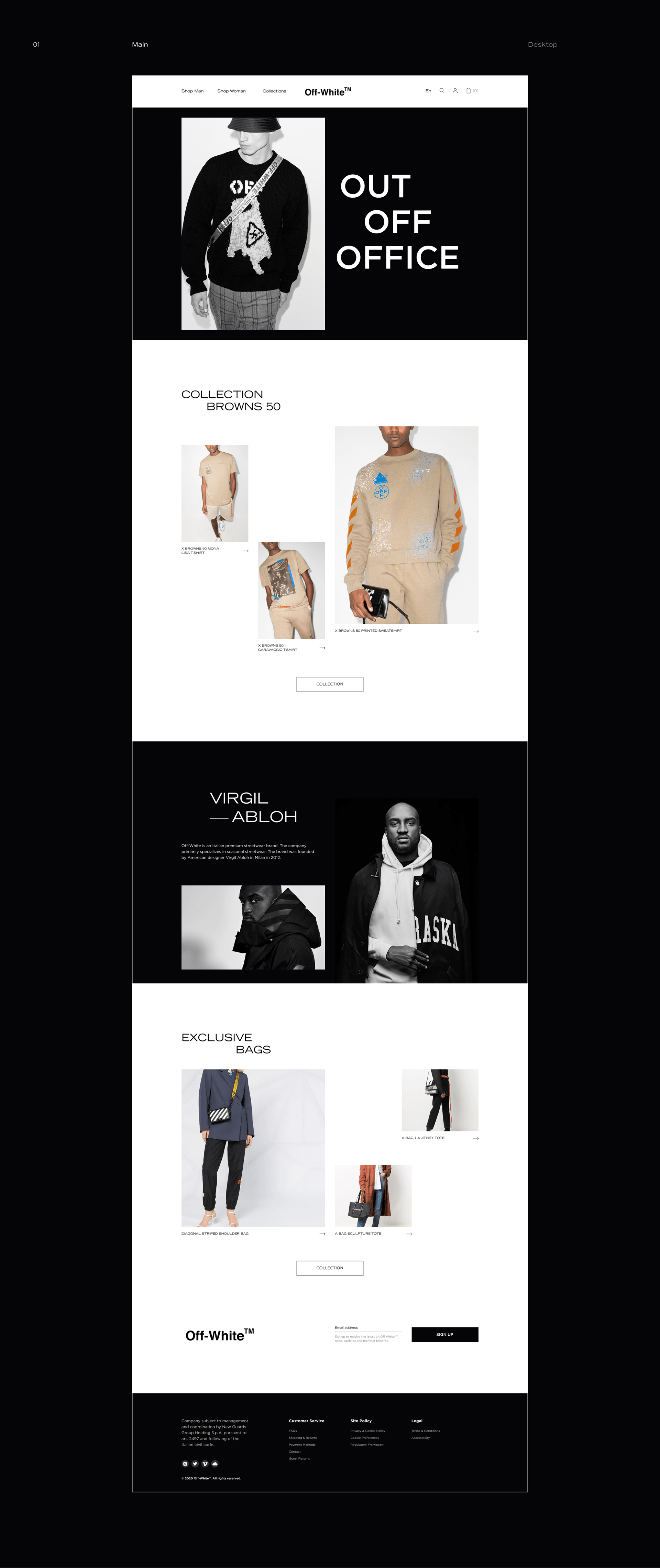 OFF WHITE™ — Website Redesign — Изображение №4 — Интерфейсы на Dprofile