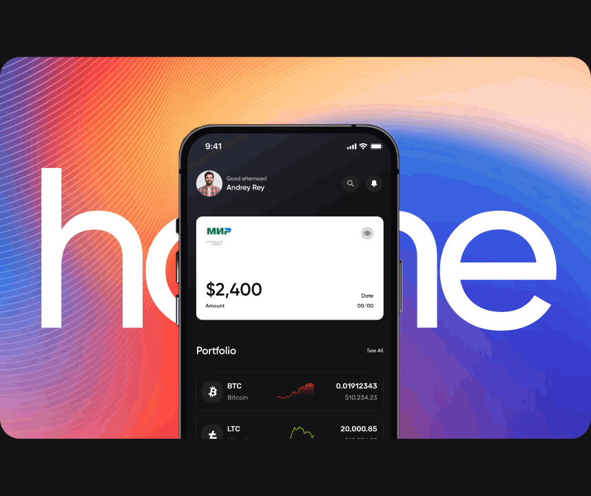 Crypto Wallet TOTAL - Mobile App — Изображение №2 — Интерфейсы, Брендинг на Dprofile