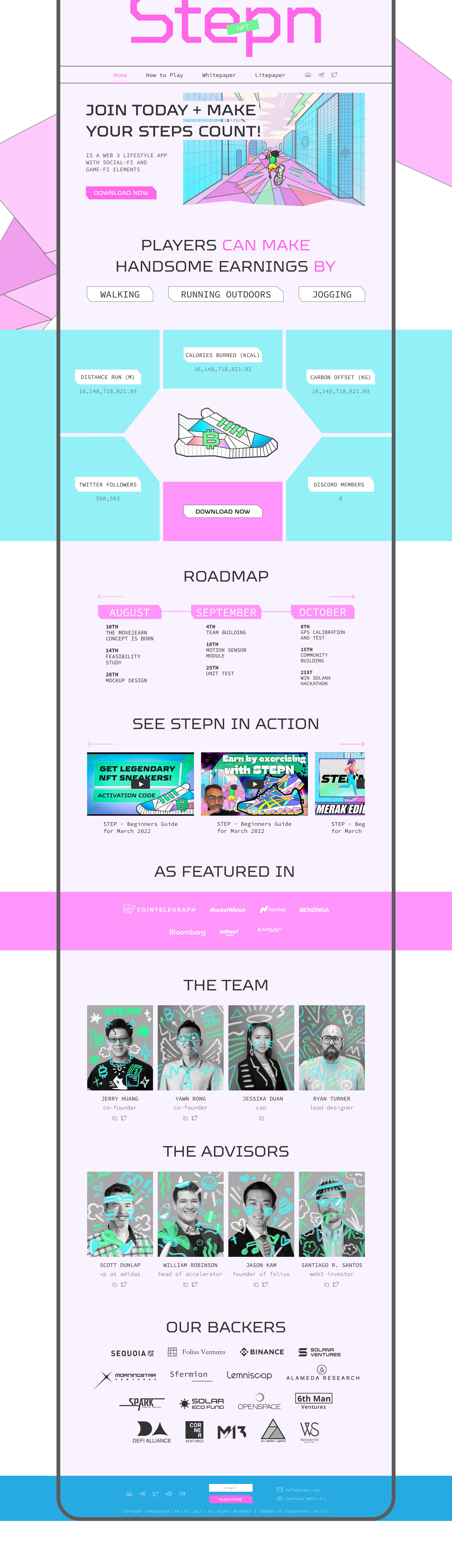 STEPN | NFT Project | Website Redesign — Изображение №2 — Интерфейсы, Брендинг на Dprofile