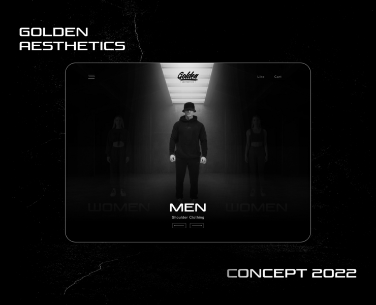 Golden Aesthetics | Men online shop - Brand design — Интерфейсы, Брендинг на Dprofile