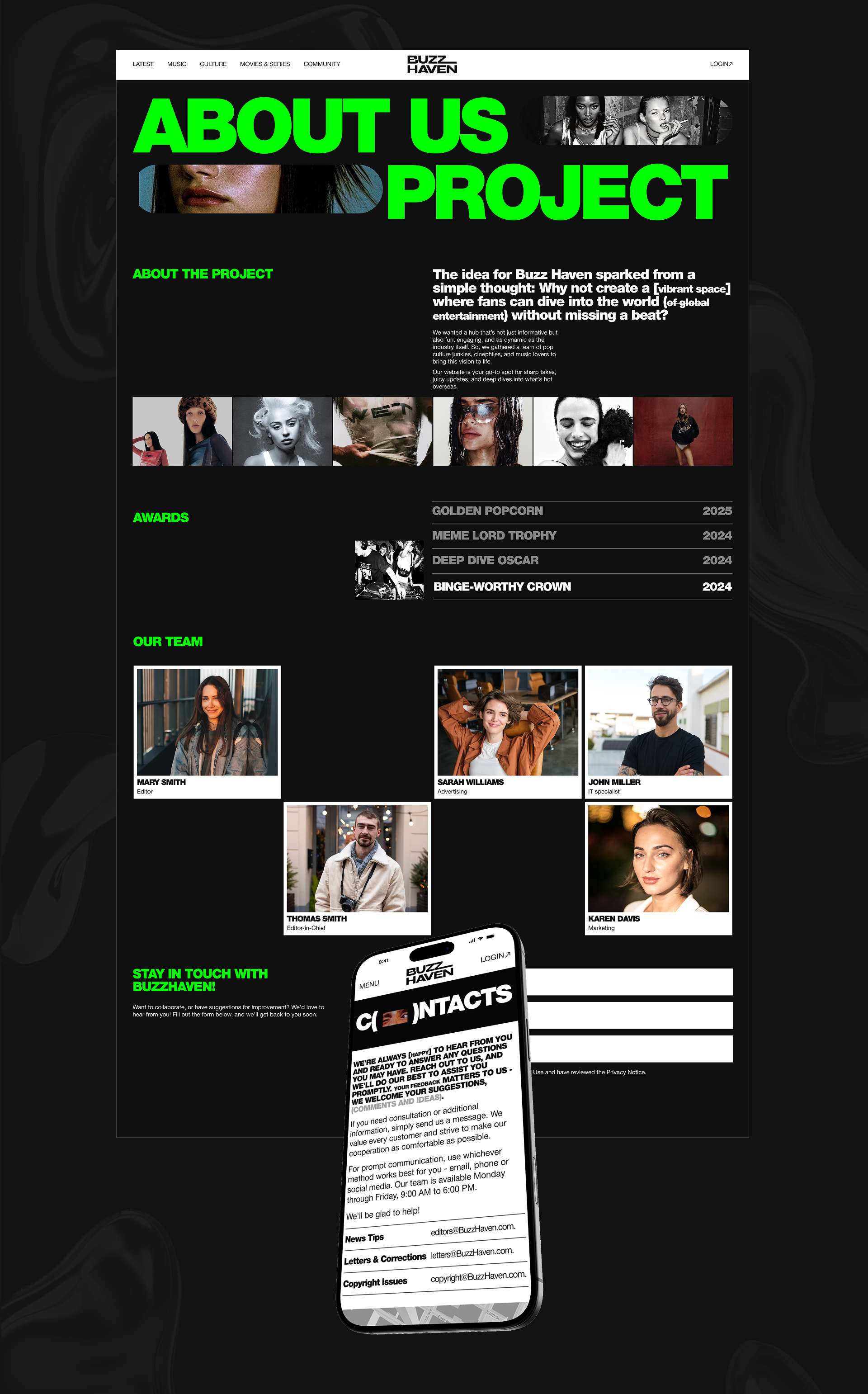 BUZZHAVEN — Изображение №12 — Интерфейсы на Dprofile