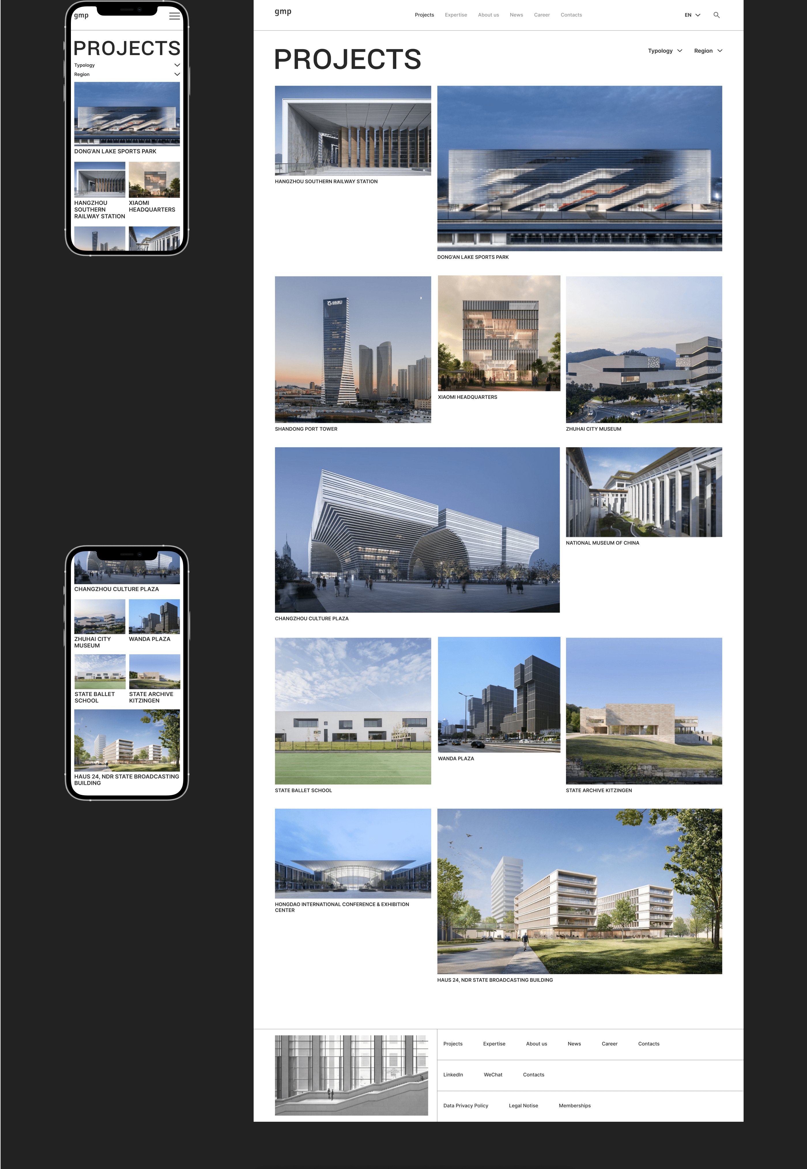 gmp Architekten — corporate website redesign — Изображение №5 — Интерфейсы на Dprofile