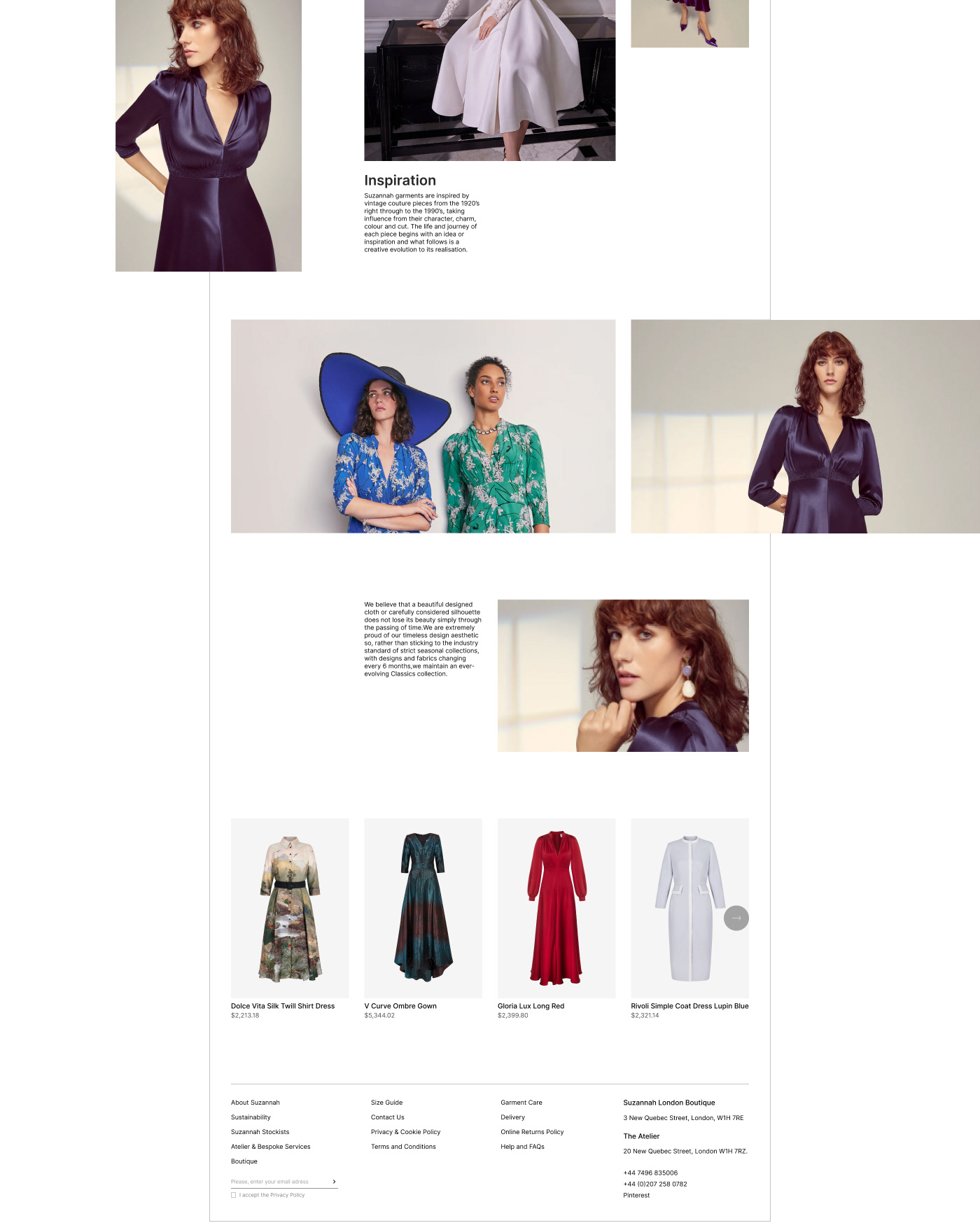 SUZANNAH LONDON — Concept Redesign | Website — Изображение №8 — Интерфейсы на Dprofile