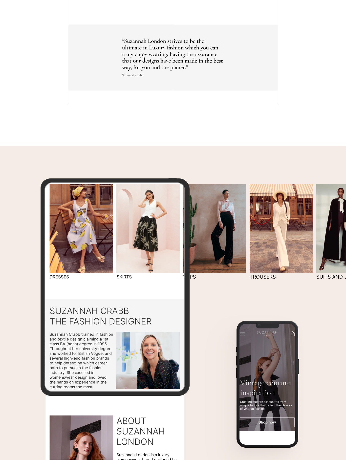 SUZANNAH LONDON — Concept Redesign | Website — Изображение №4 — Интерфейсы на Dprofile
