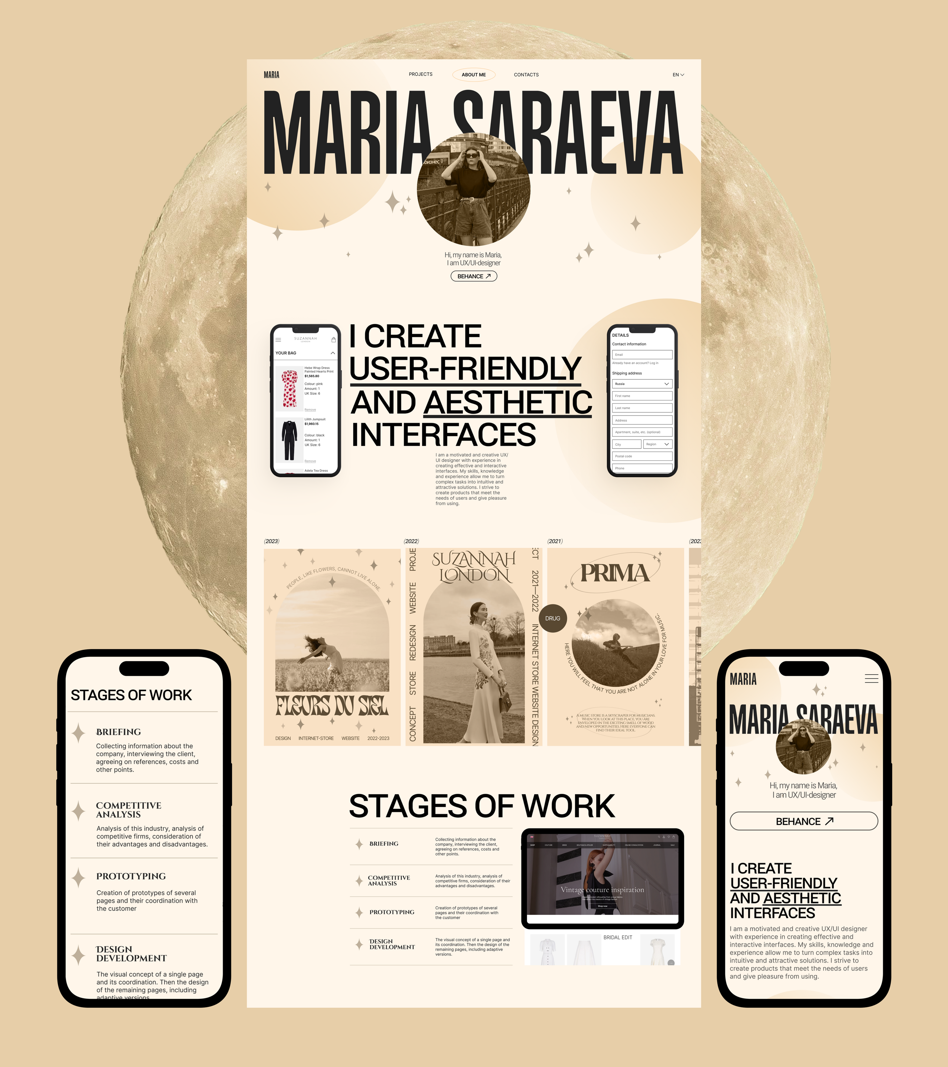 PORTFOLIO WEBSITE | UX/UI-DESIGN — Изображение №8 — Интерфейсы на Dprofile