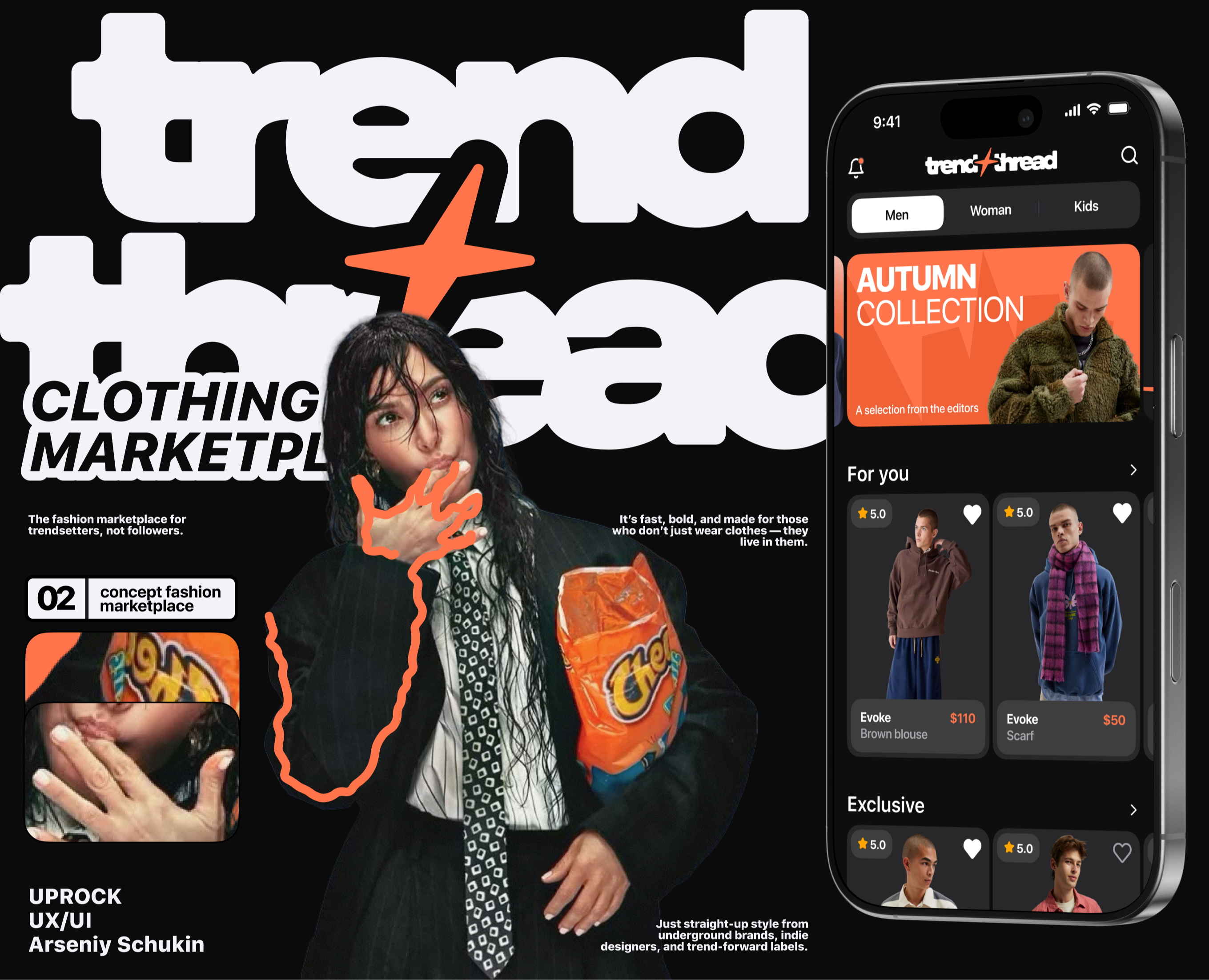 TRENDTHREAD | Clothing Marketplace | Mobile app на Dprofile