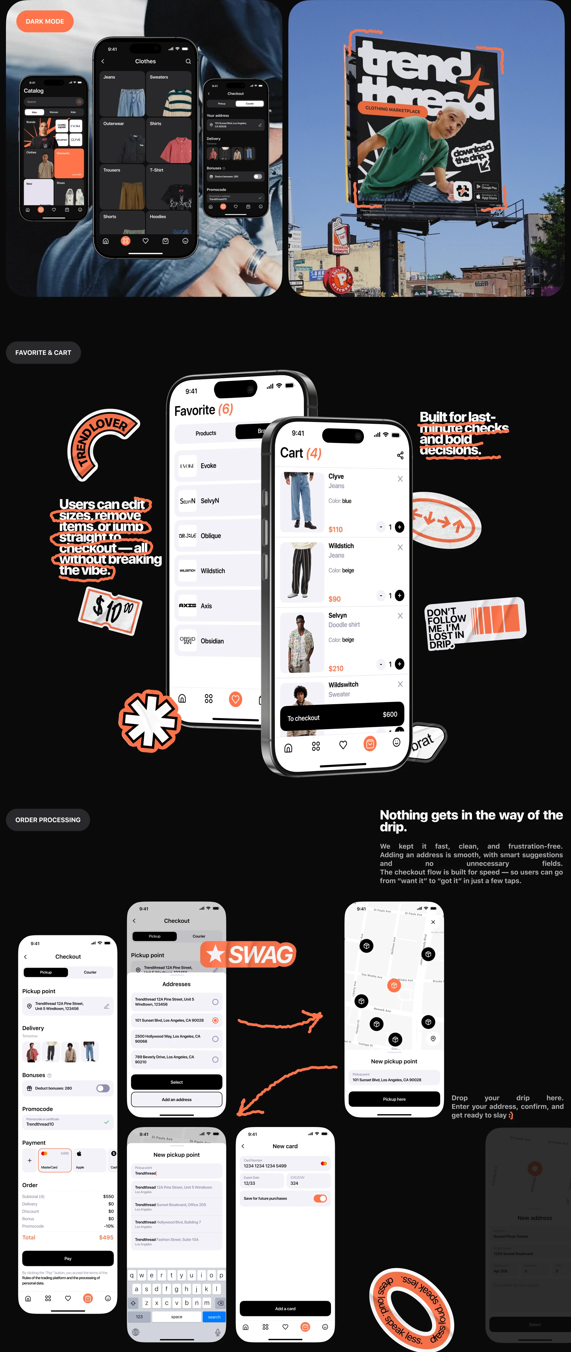 TRENDTHREAD | Clothing Marketplace | Mobile app — Изображение №7 — Интерфейсы на Dprofile