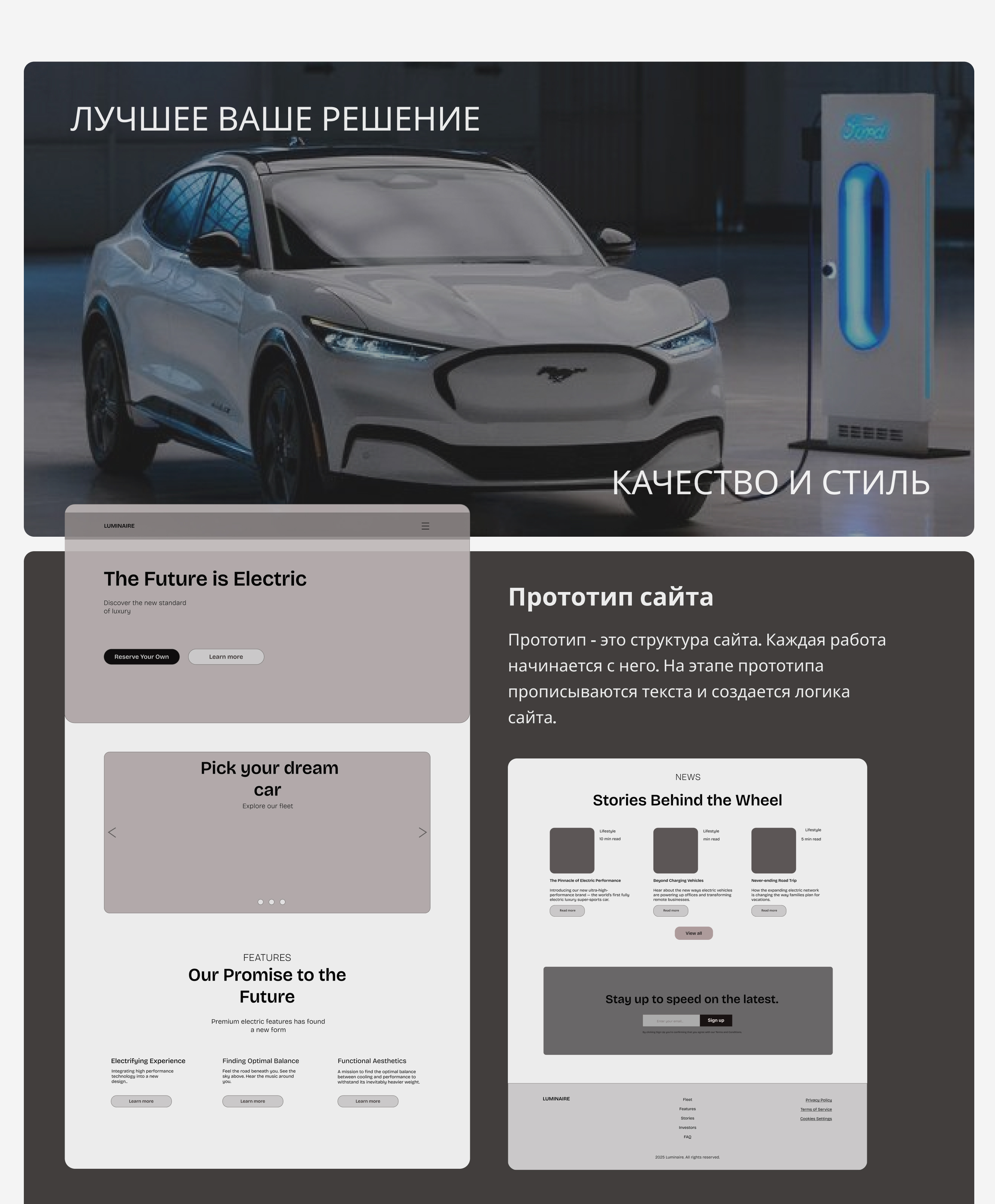 LUMINARE | WEBSITE for electric cars — Изображение №4 — Интерфейсы, Графика на Dprofile