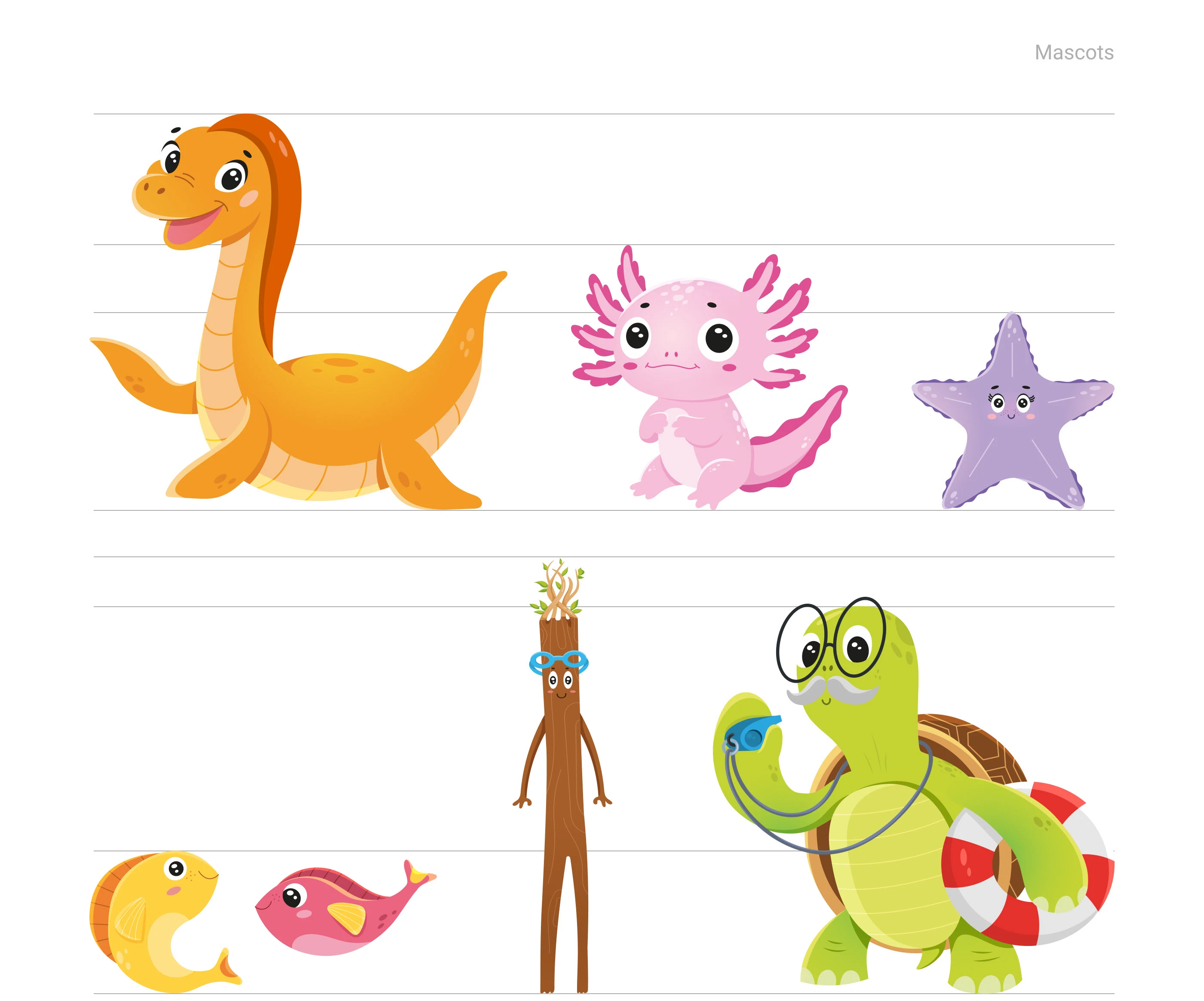 Разработка айдентики для SwimaSaurus — Изображение №5 — Брендинг, Иллюстрация на Dprofile