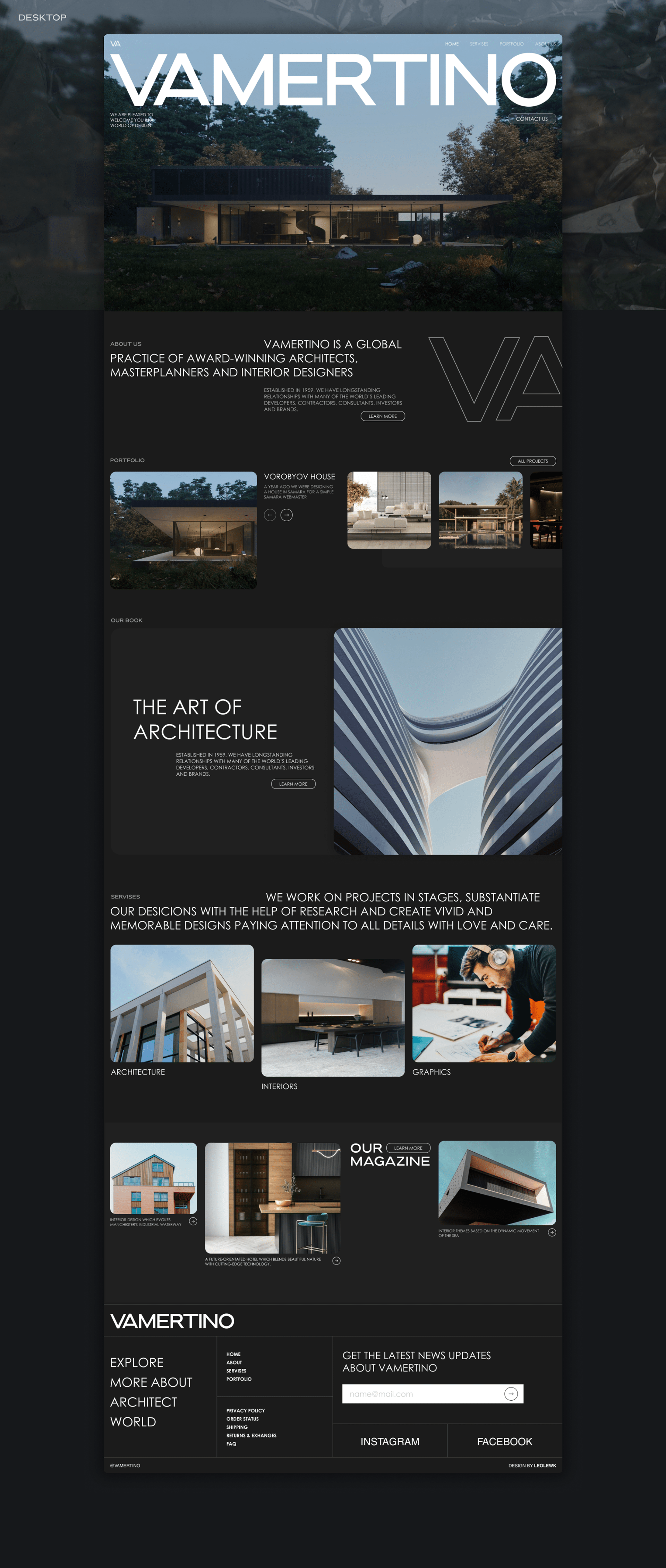 VAMERTINO / architect studio — Изображение №2 — Интерфейсы, Брендинг на Dprofile