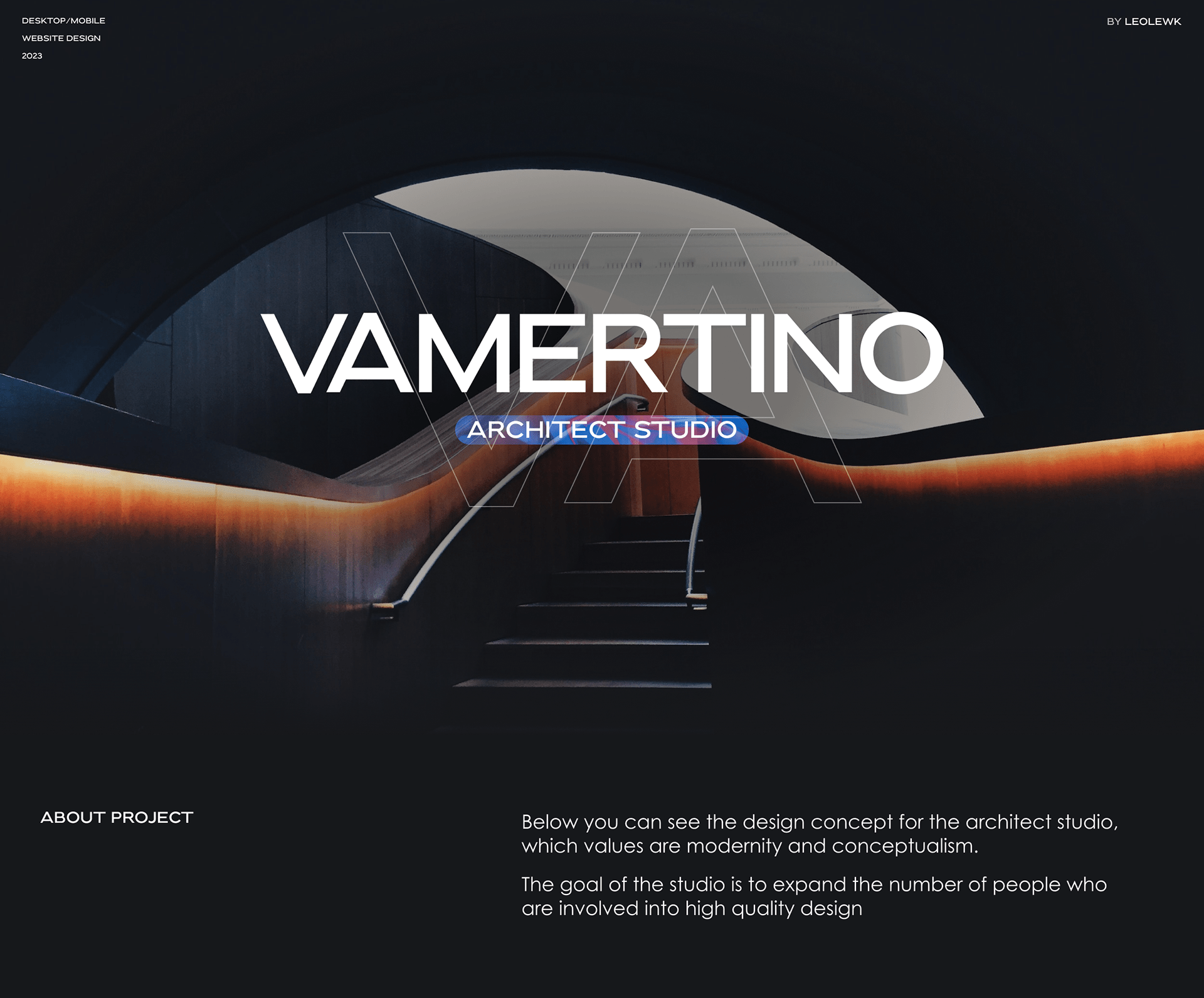 VAMERTINO / architect studio — Изображение №1 — Интерфейсы, Брендинг на Dprofile