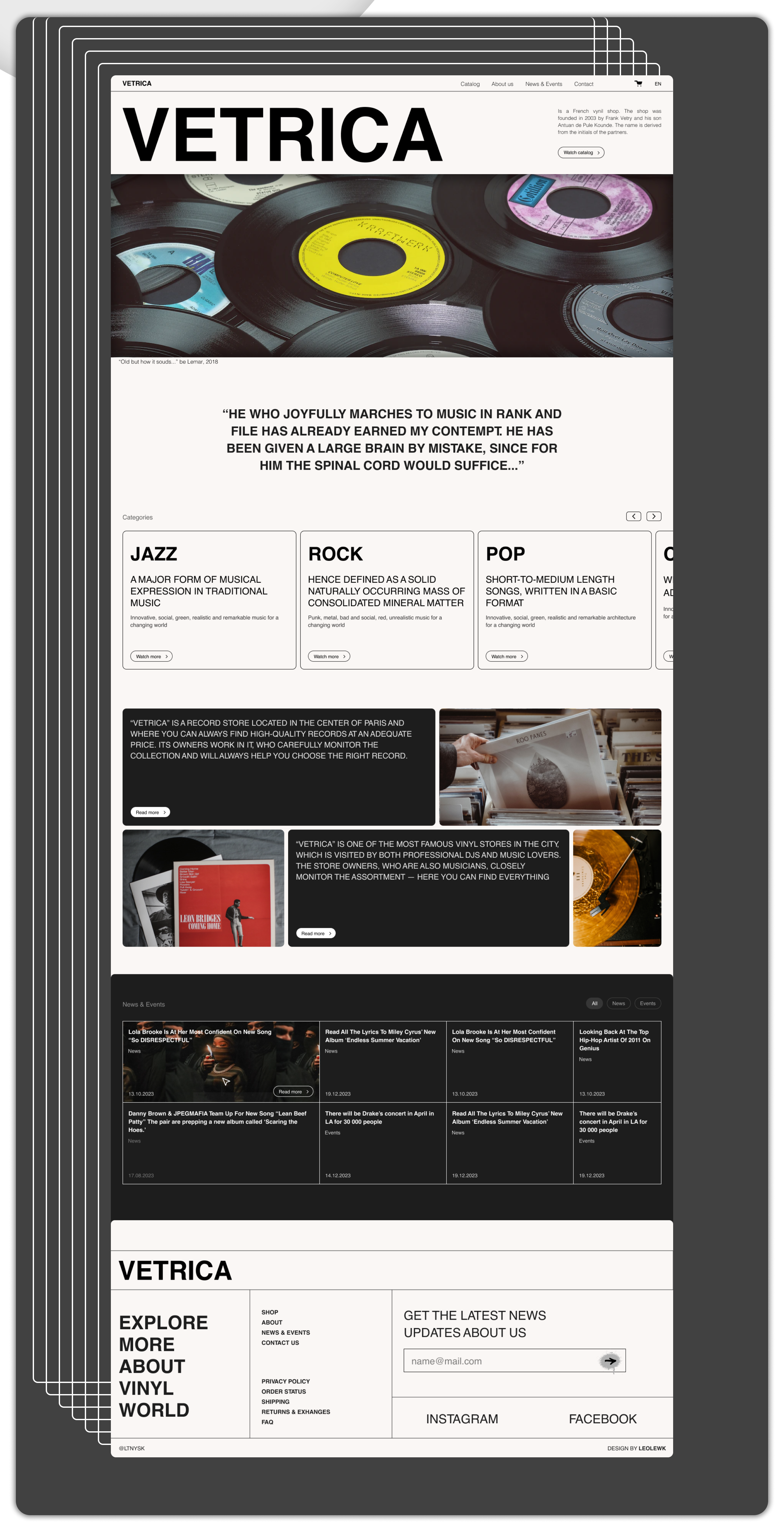VYNIL STORE concept design — Изображение №3 — Интерфейсы, Брендинг на Dprofile