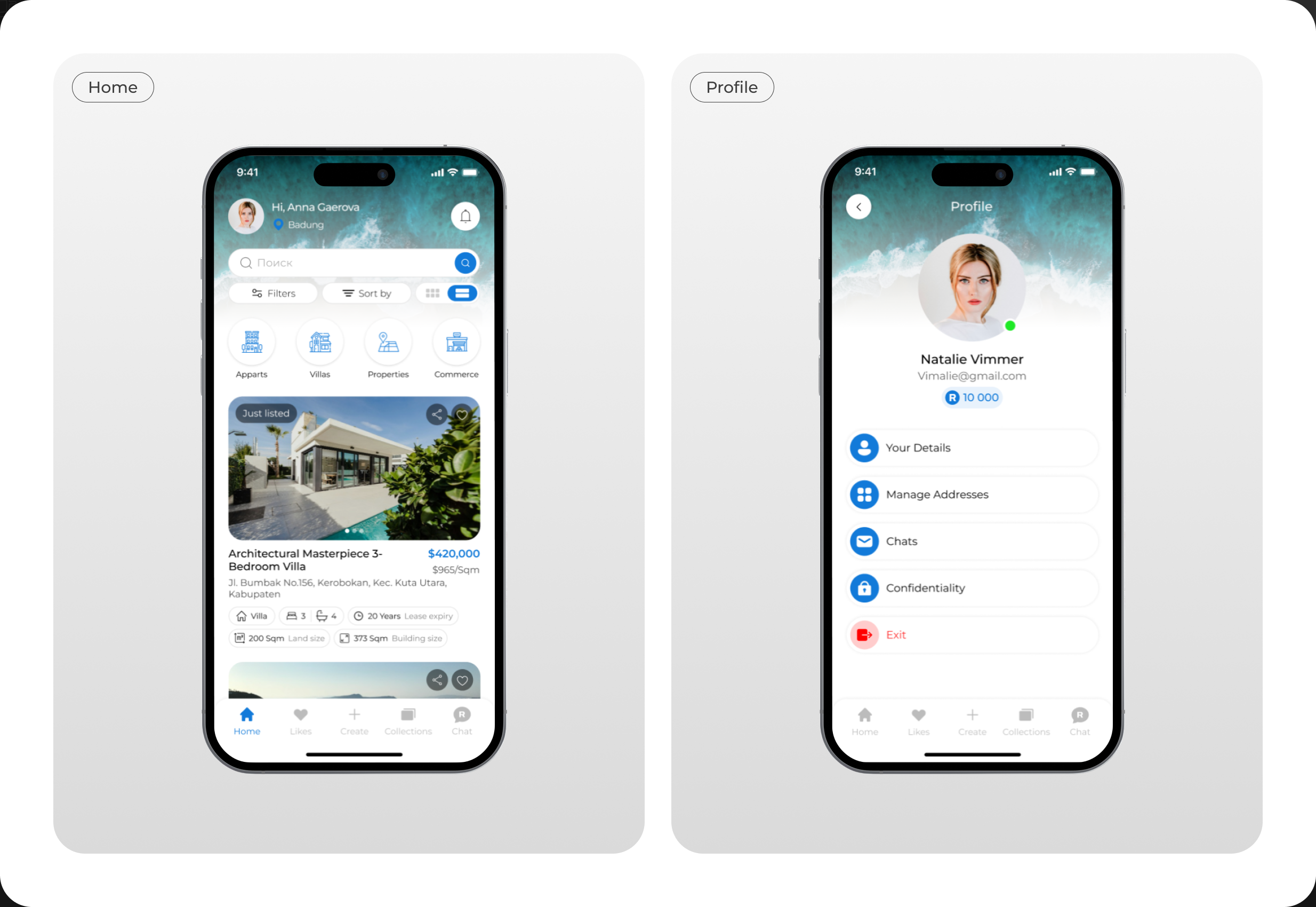 ROST real estate app — Изображение №6 — Интерфейсы, Брендинг на Dprofile