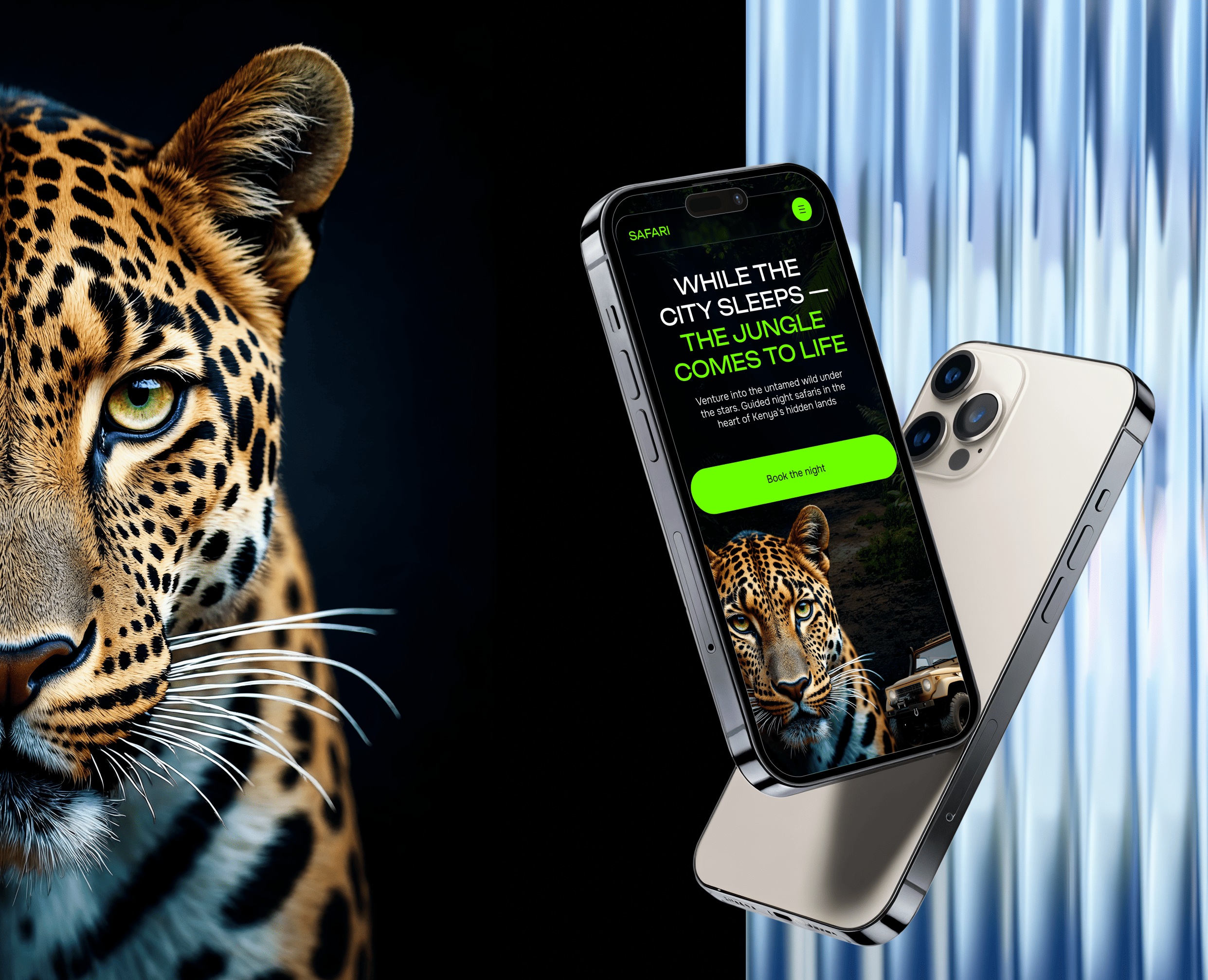 Kenya Safari — UI/UX Website Design & Animation — Интерфейсы, Анимация на Dprofile