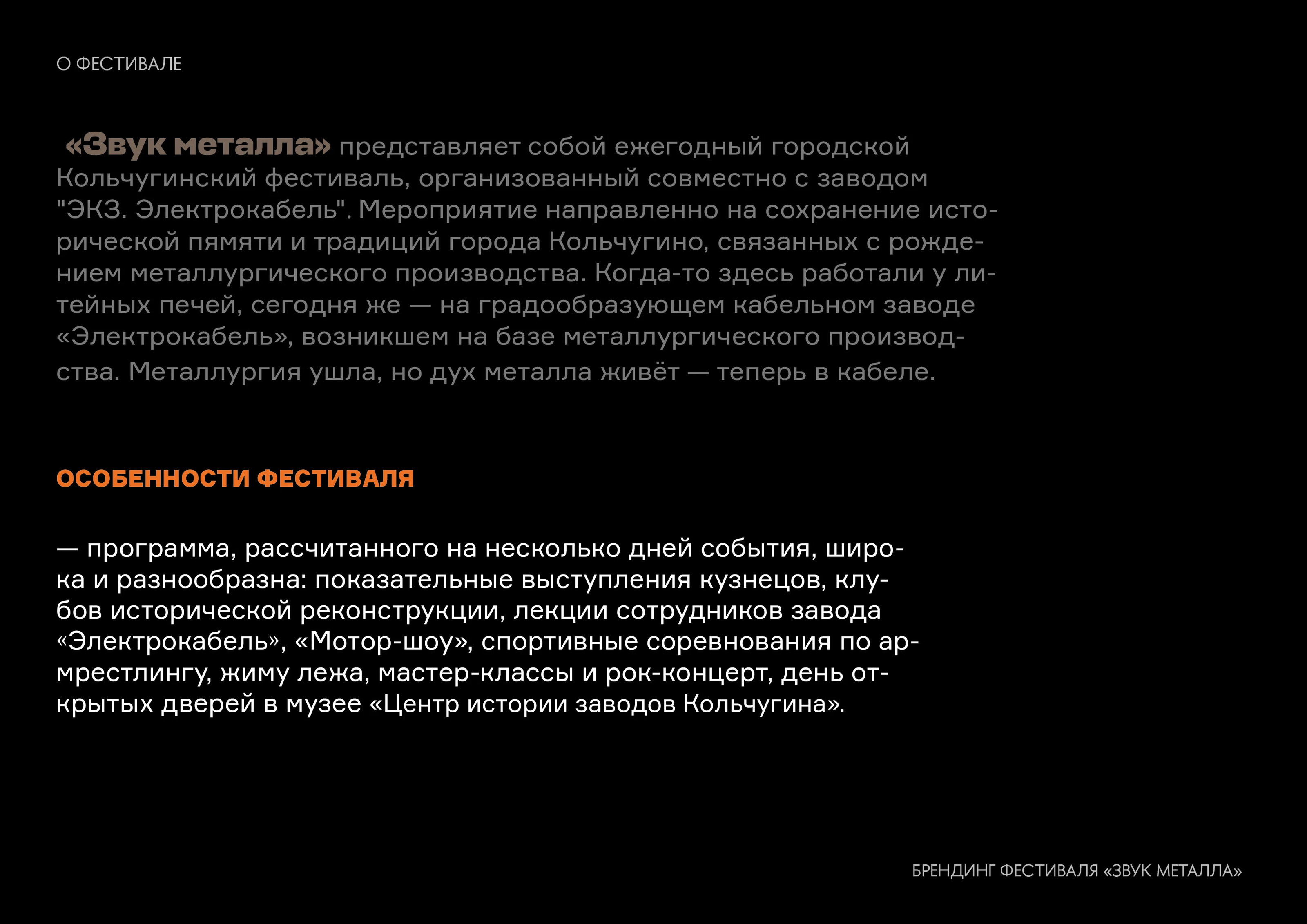 Брендинг фестиваля "Звук металла" в Кольчугино на 2025г. — Изображение №3 — Брендинг на Dprofile
