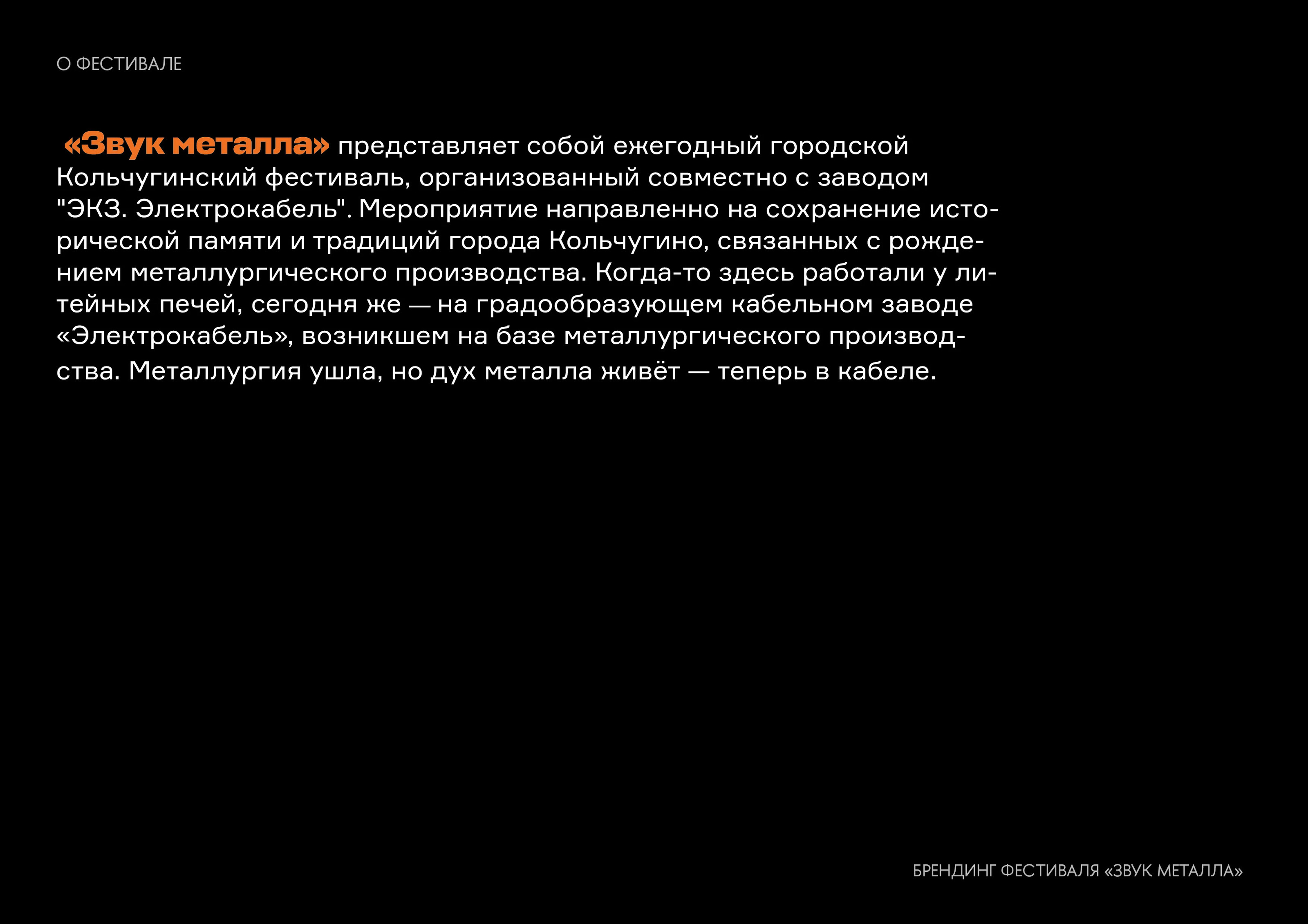 Брендинг фестиваля "Звук металла" в Кольчугино на 2025г. — Изображение №2 — Брендинг на Dprofile