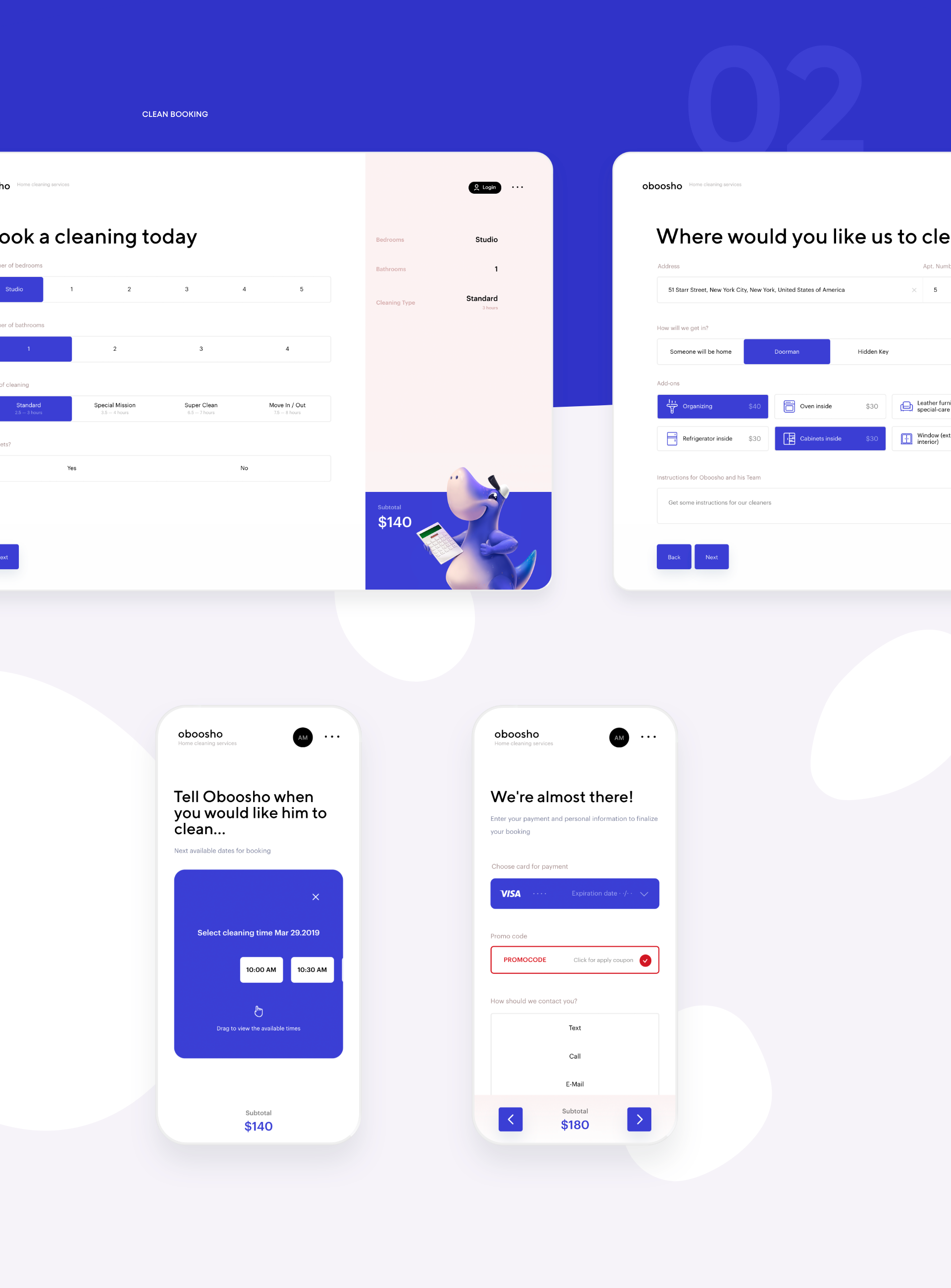 Oboosho — New York Cleaning — Изображение №4 — 3D, Интерфейсы на Dprofile