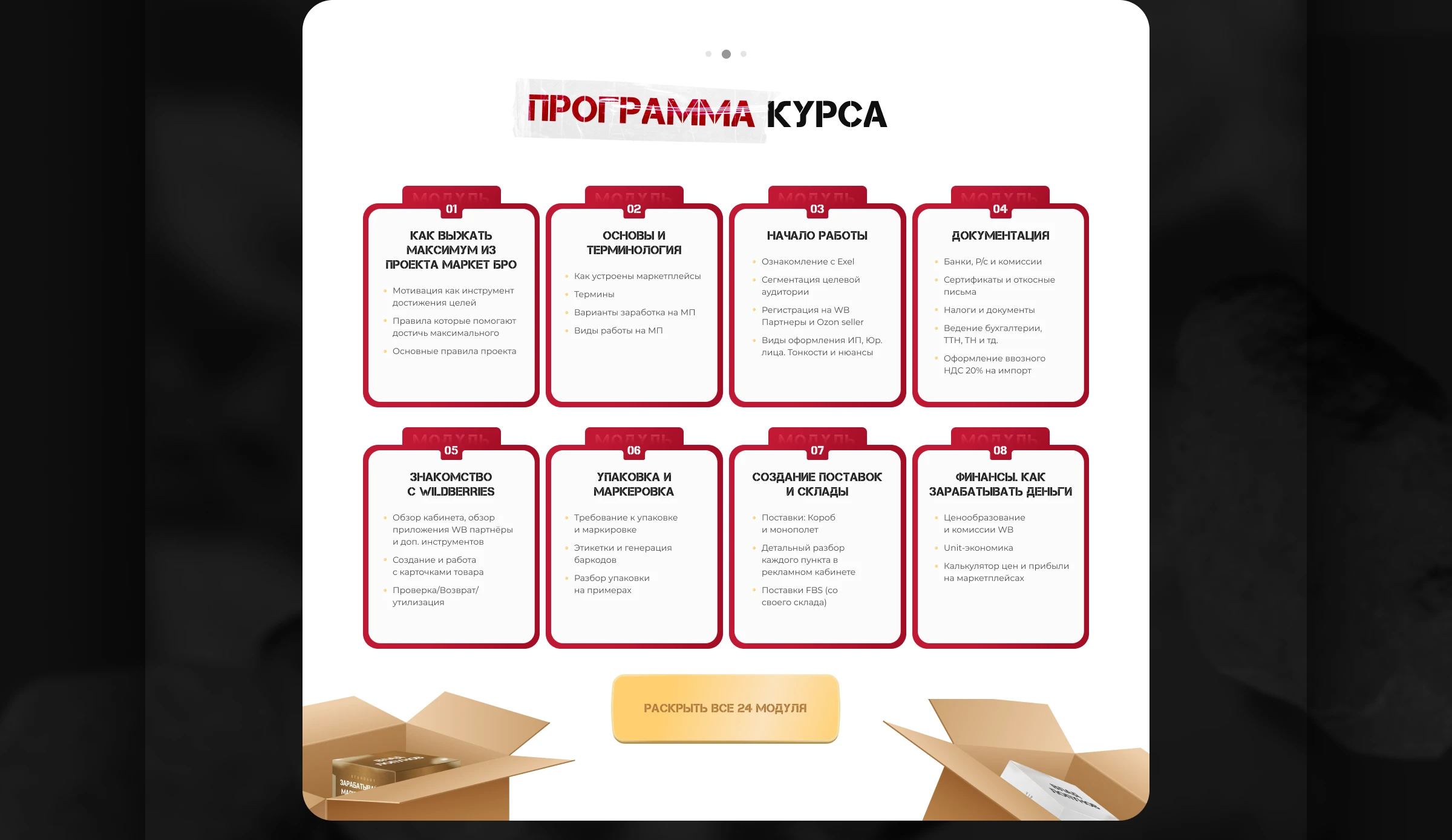 Landing Page for course on Wildberries and Ozon — Изображение №8 — Интерфейсы на Dprofile