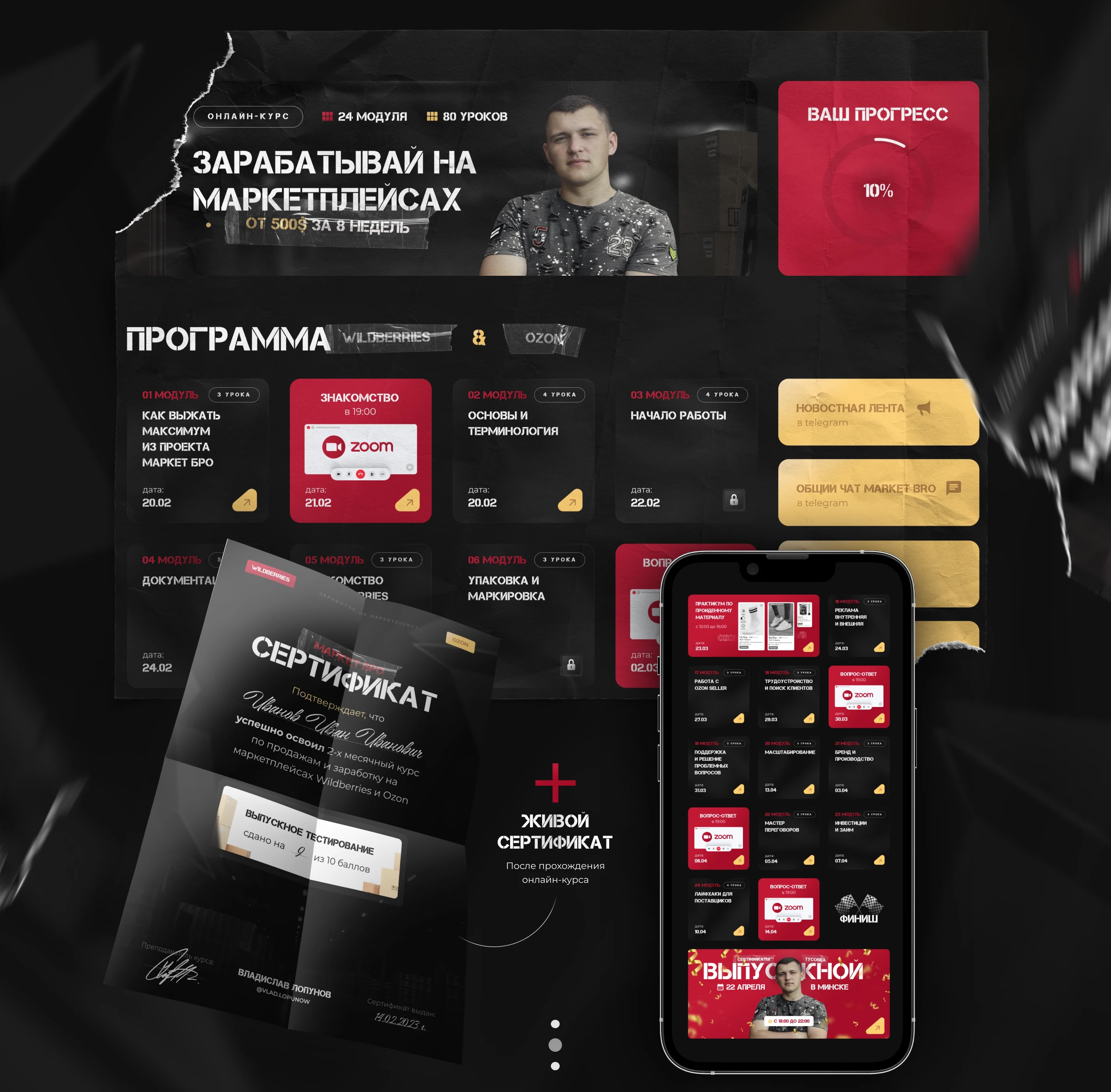 Landing Page for course on Wildberries and Ozon — Изображение №14 — Интерфейсы на Dprofile