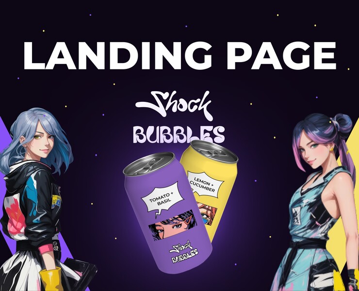 Landing page Shock Bubbles — Интерфейсы на Dprofile
