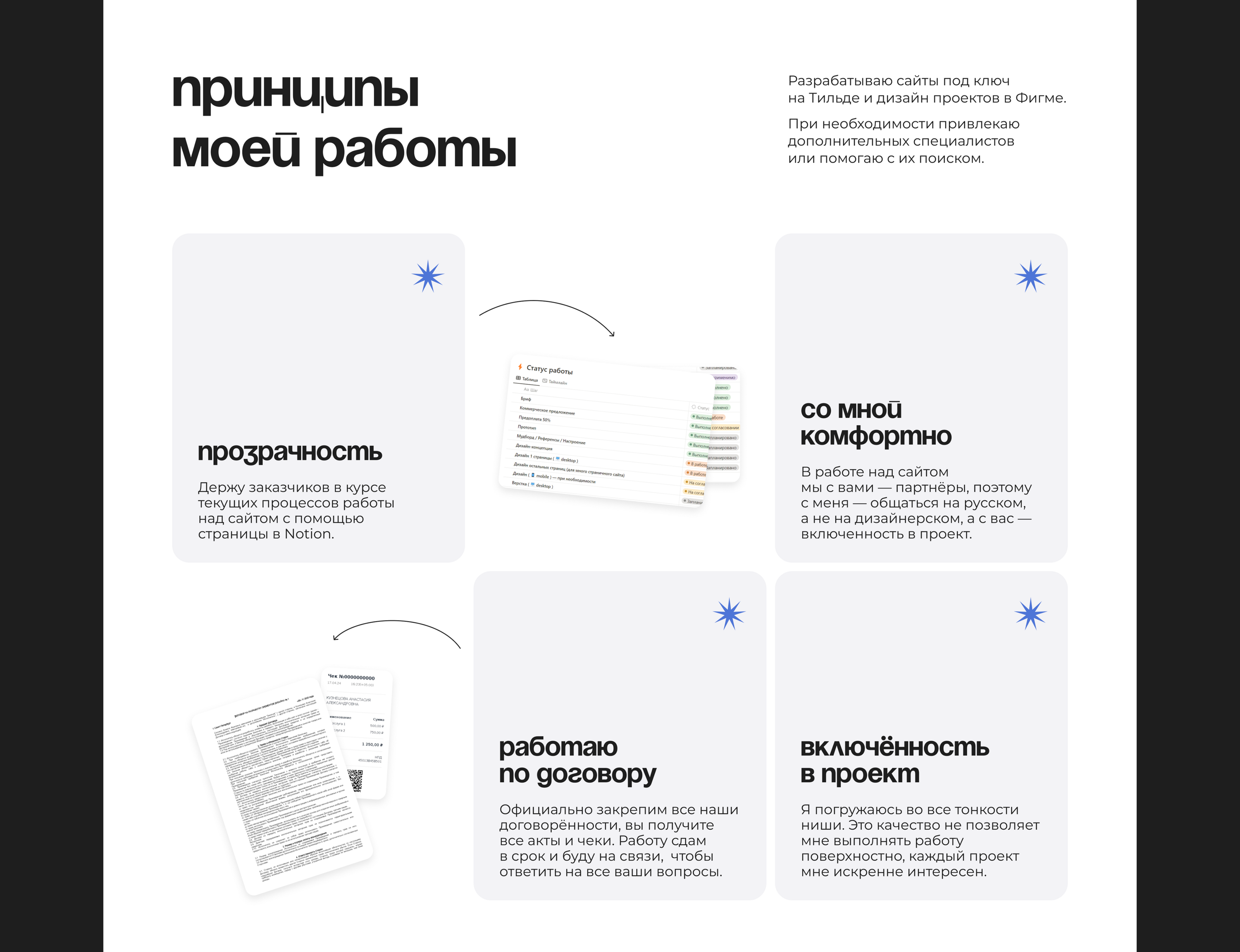 сайт портфолио для веб-дизайнера | site portfolio — Изображение №4 — Интерфейсы на Dprofile