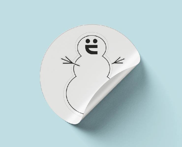 Новогодние стикеры для кофейни "Черточка" — Брендинг, Графика на Dprofile