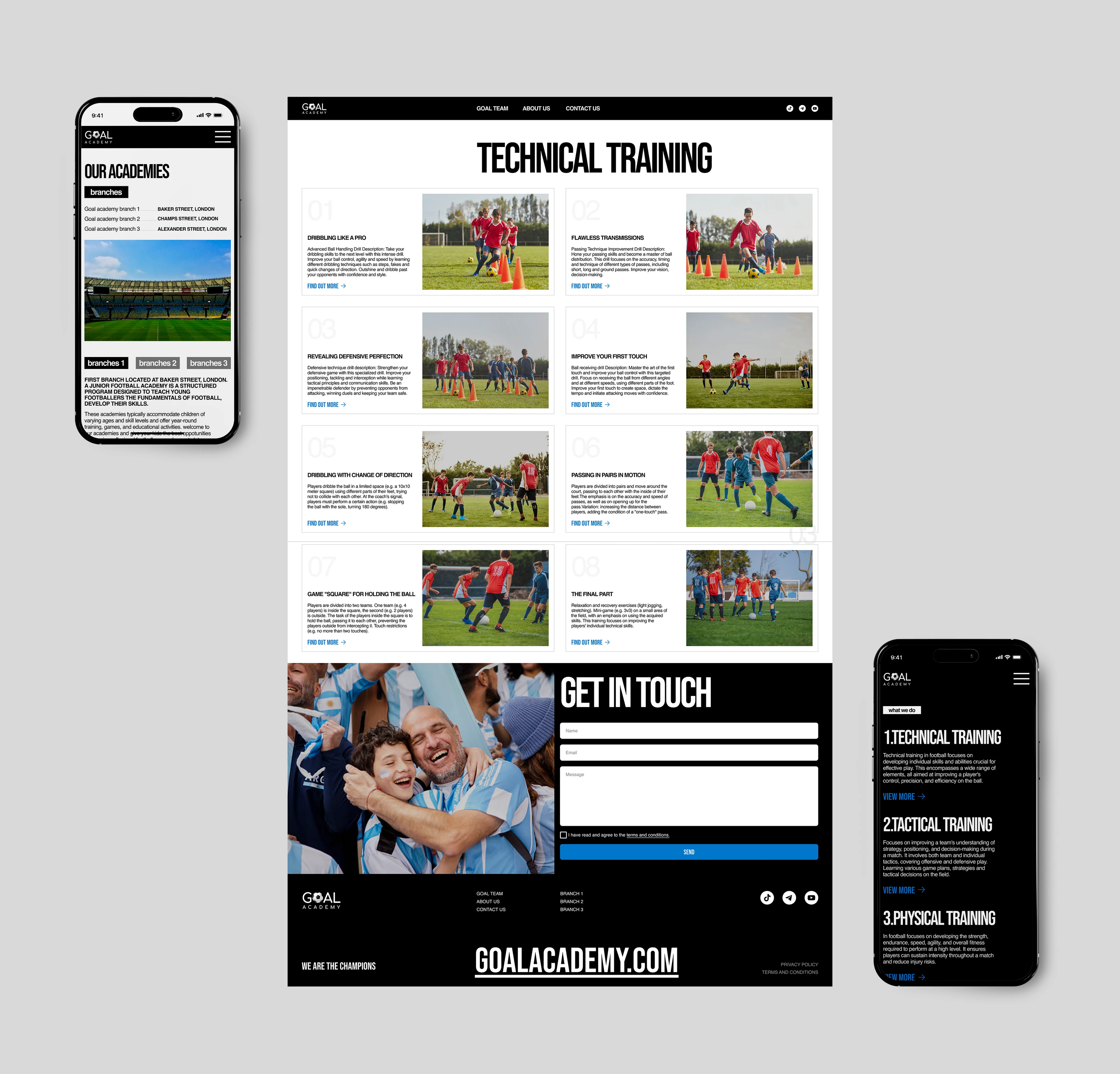 Футбольная академия GOAL/Спортивный проект — Изображение №10 — Интерфейсы на Dprofile