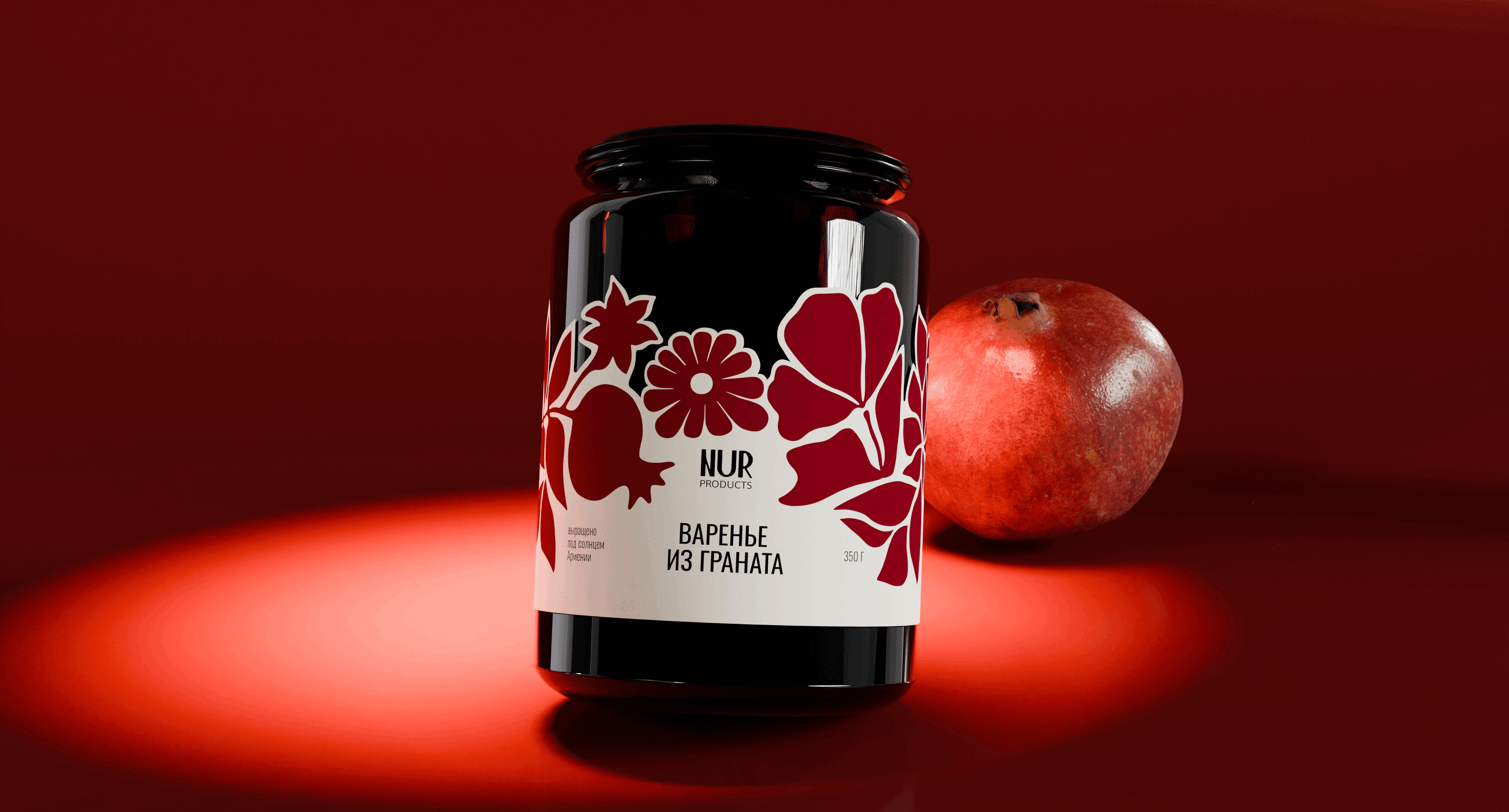 Упаковка бренда продуктов из граната NUR — Изображение №14 — Брендинг, 3D на Dprofile