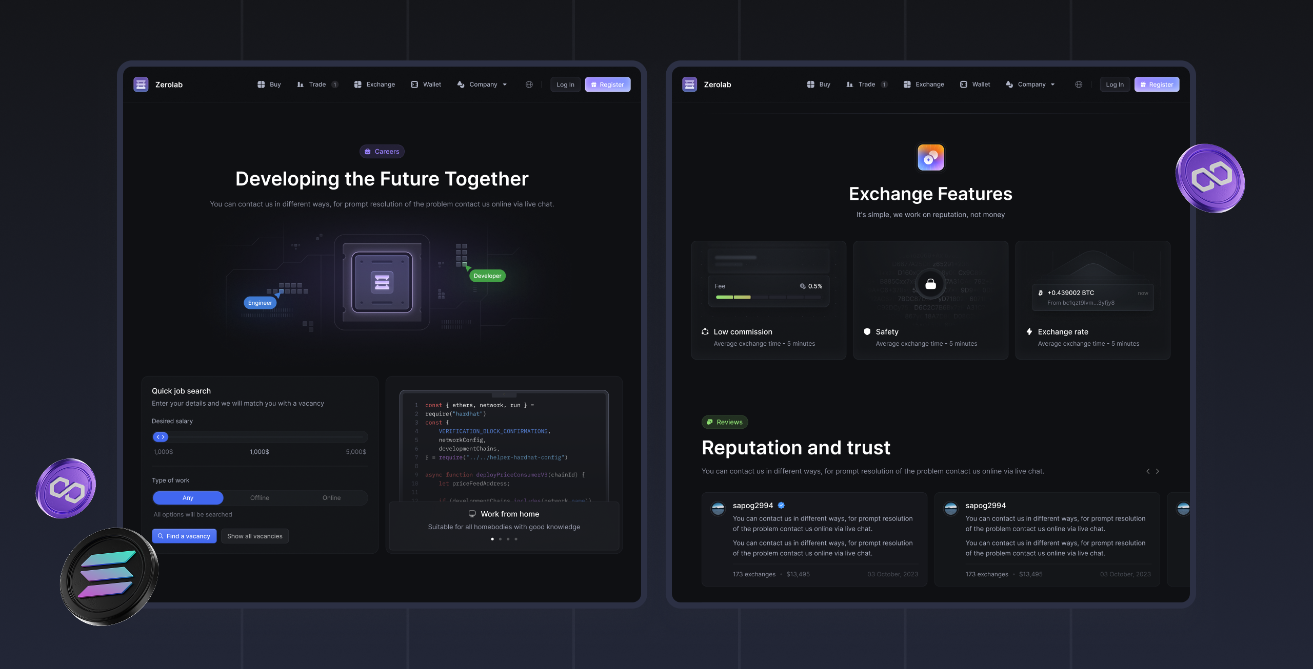 ZeroLab — Крипто-трейдинг платформа — Изображение №7 — Интерфейсы на Dprofile