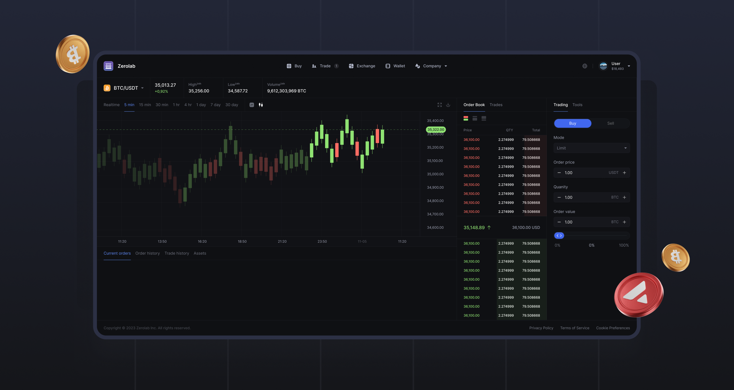 ZeroLab — Крипто-трейдинг платформа — Изображение №8 — Интерфейсы на Dprofile